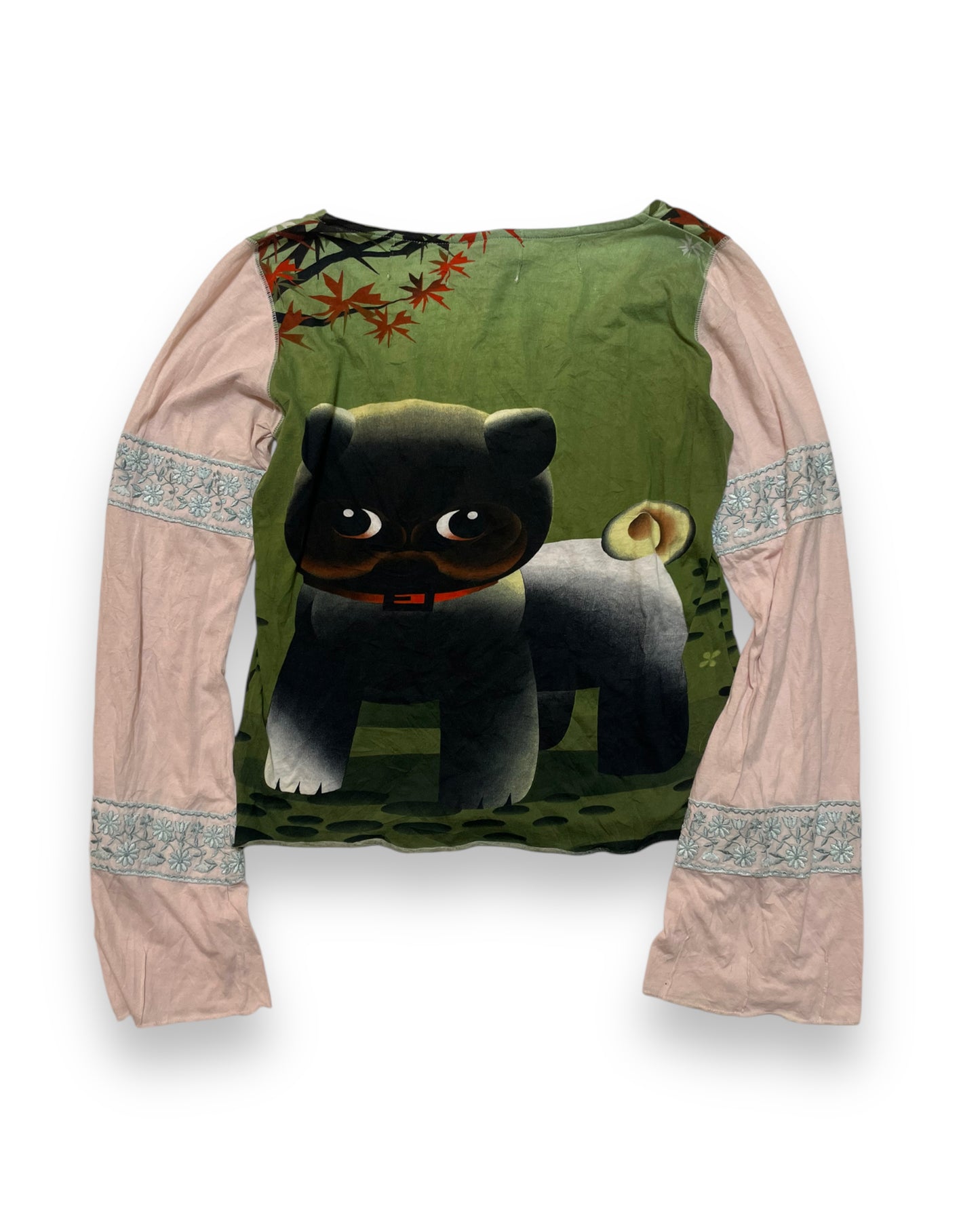 RARE CUSTO PUG LONG SLEEVE TOP