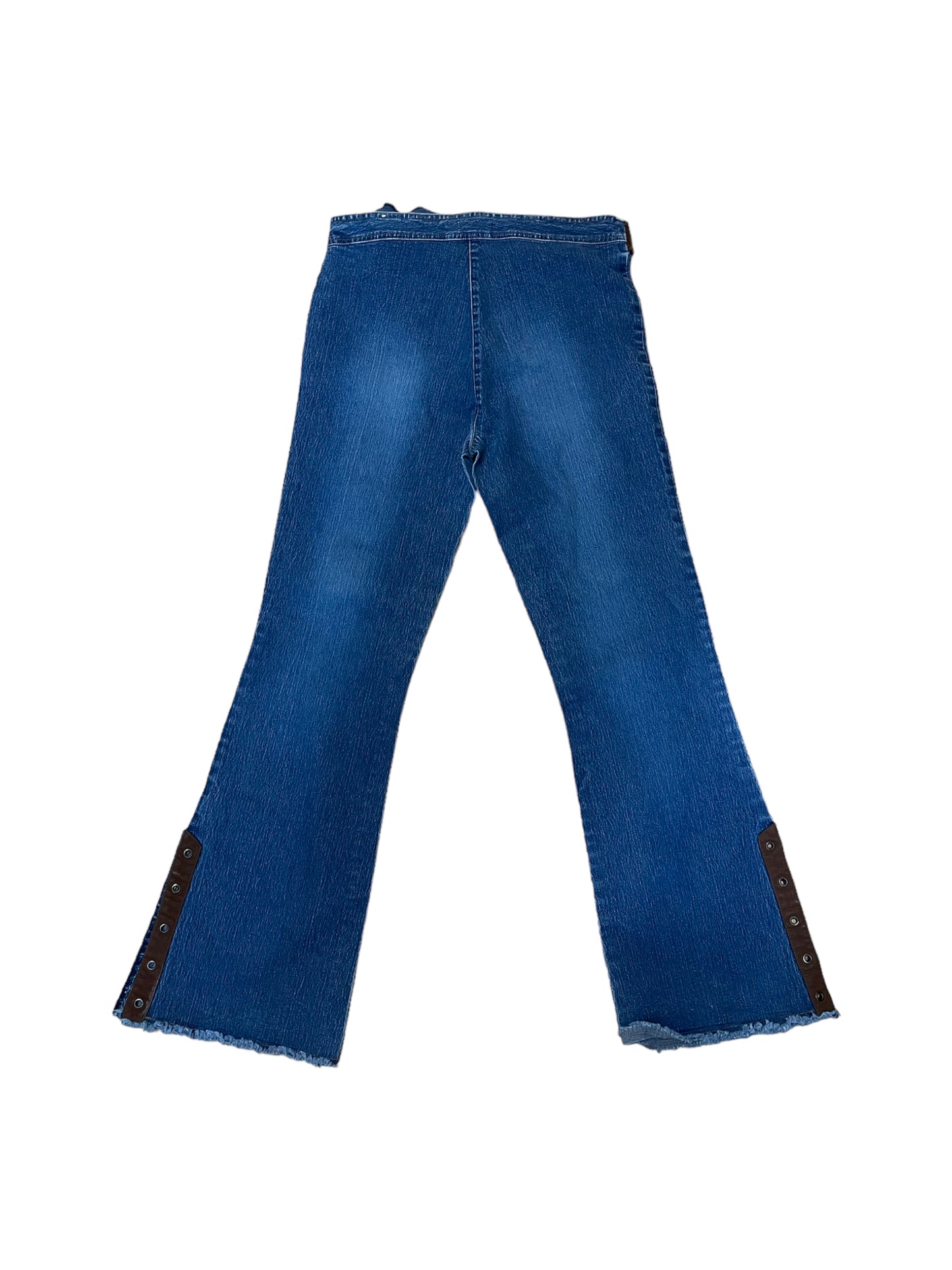 Y2K LEATHER BELTED JEANS