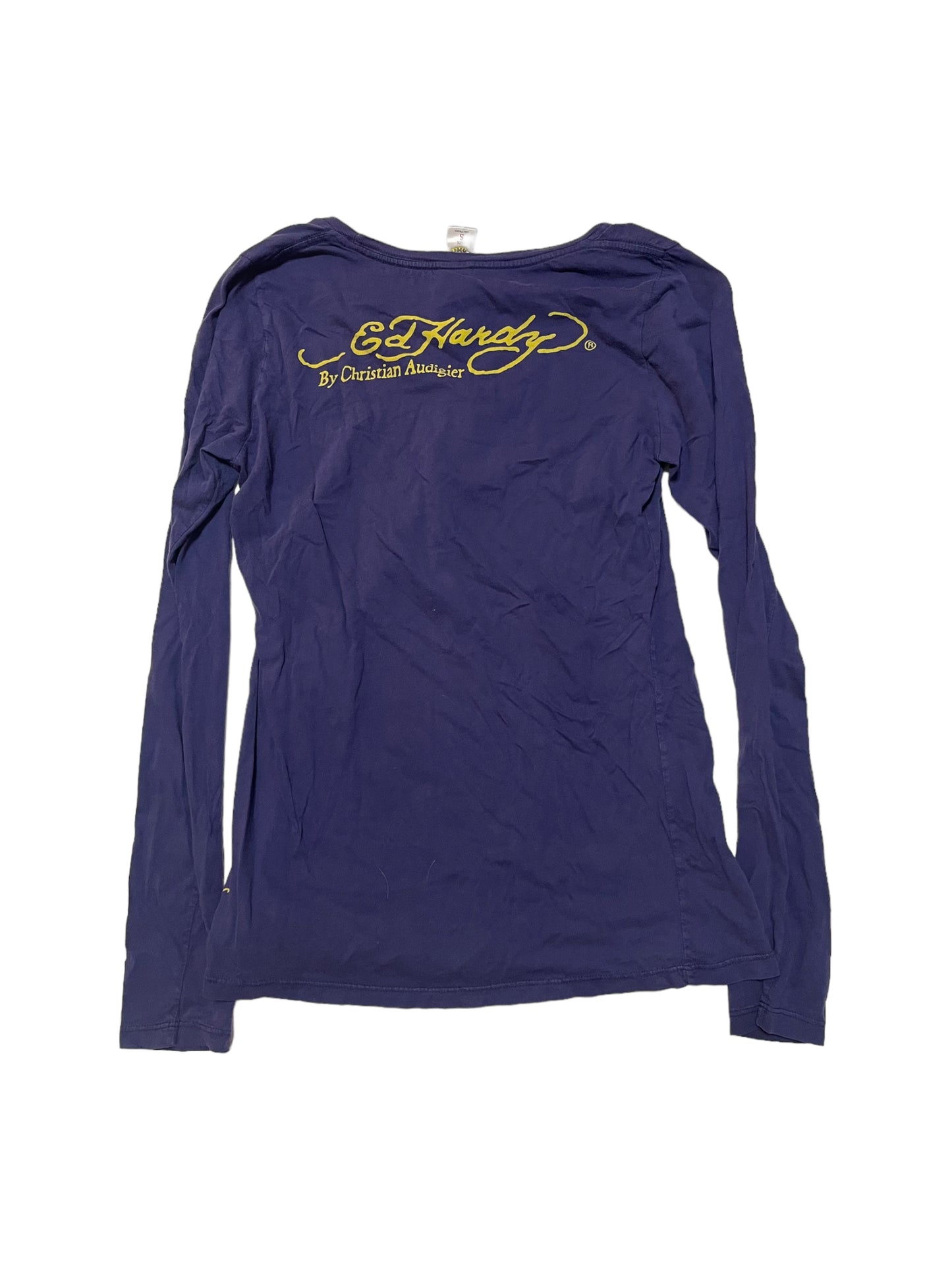 ED HARDY PURPLE SKULL LONG SLEEVE