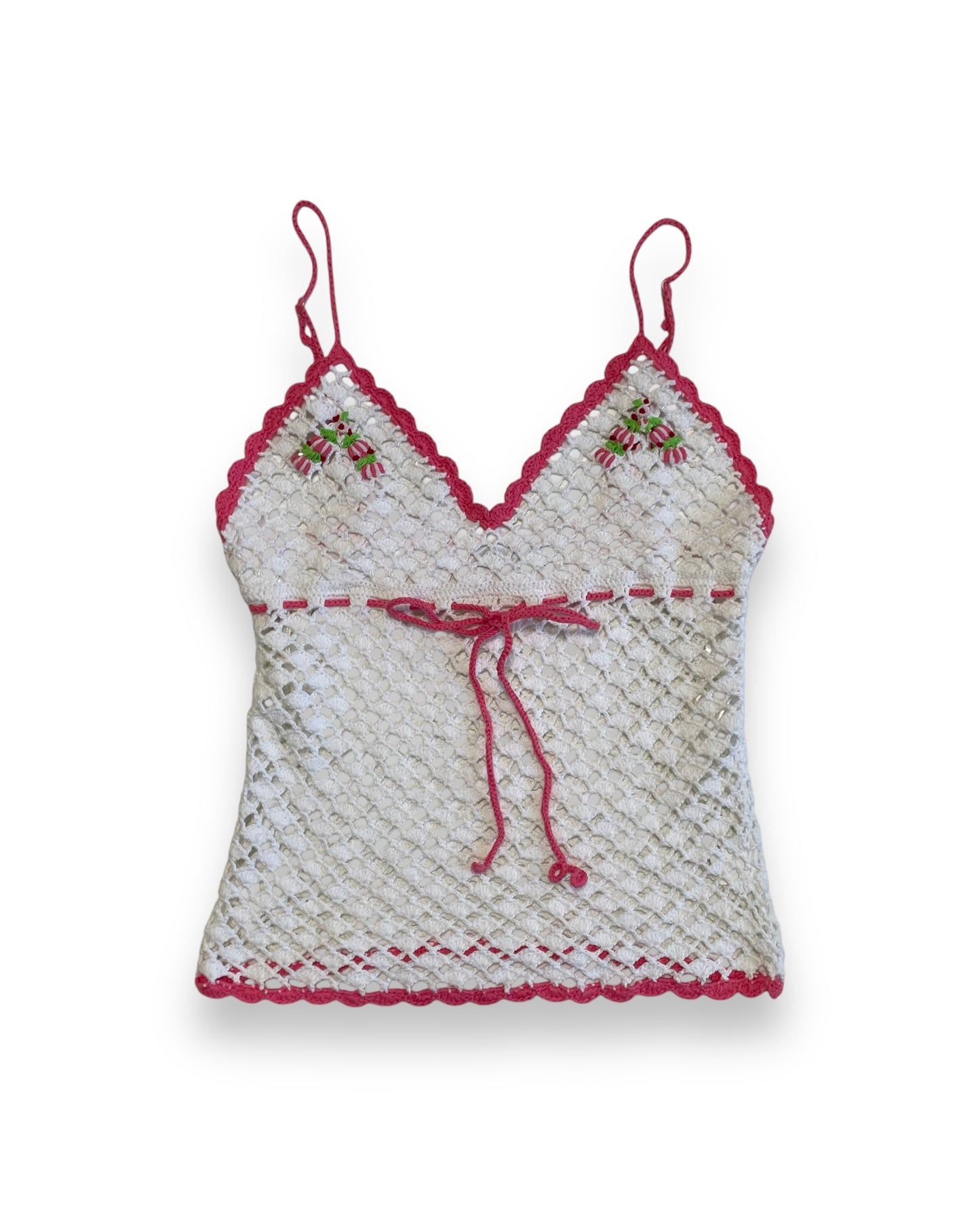 Y2K FLORAL CROCHET TANK TOP