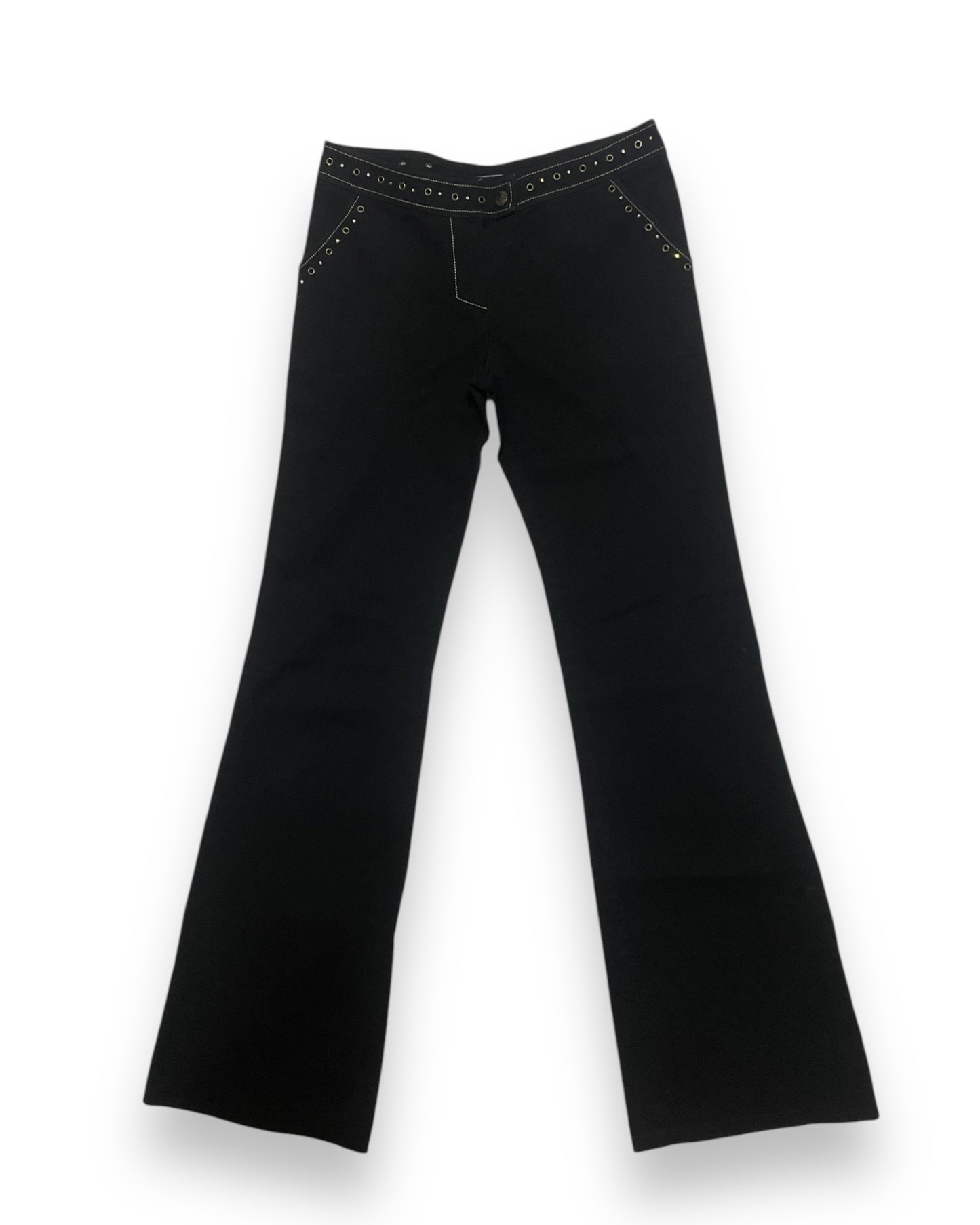 ITALIAN VINTAGE BLACK FLARE PANTS