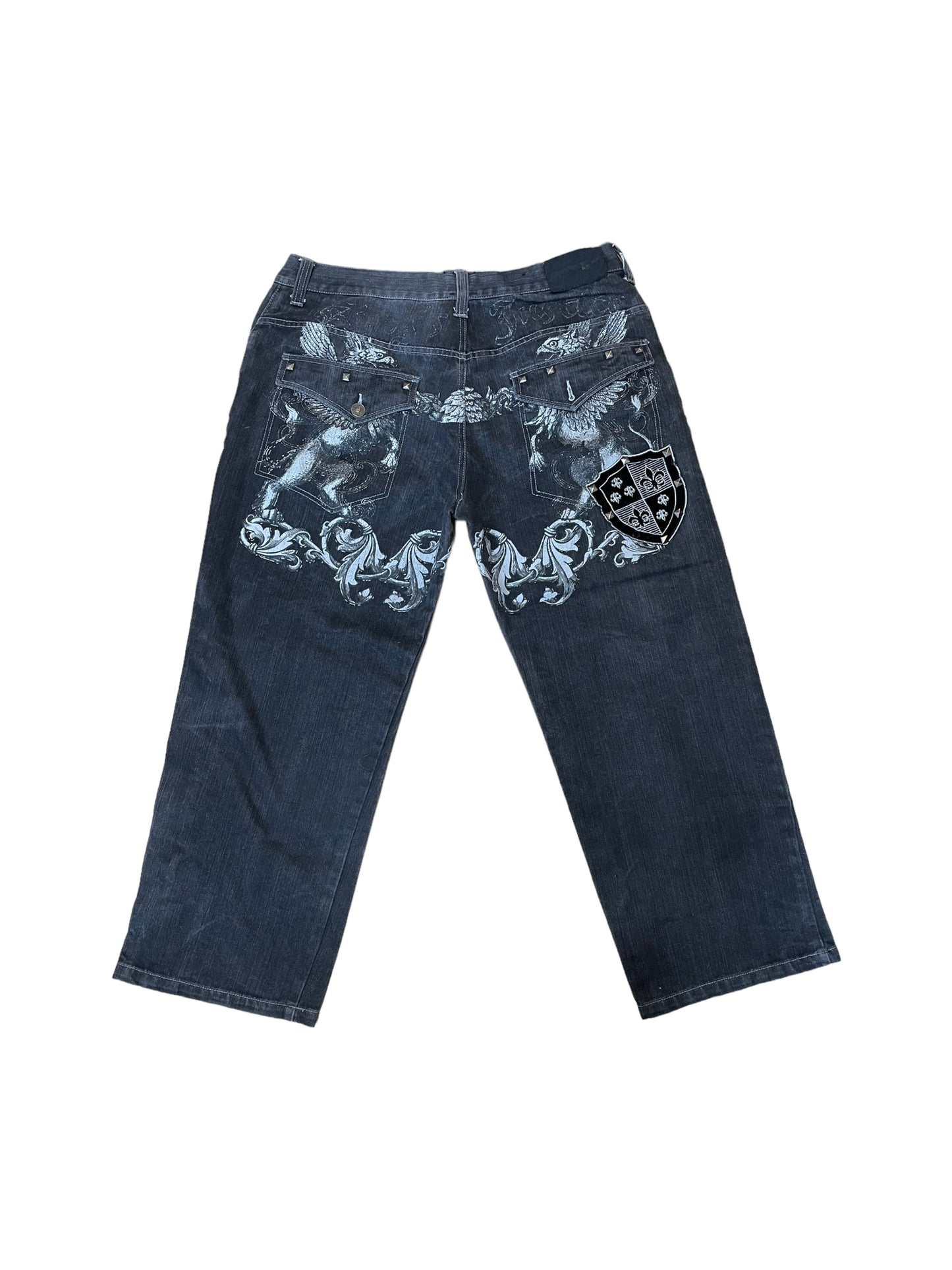RAW BLUE WIDE LEG JEANS