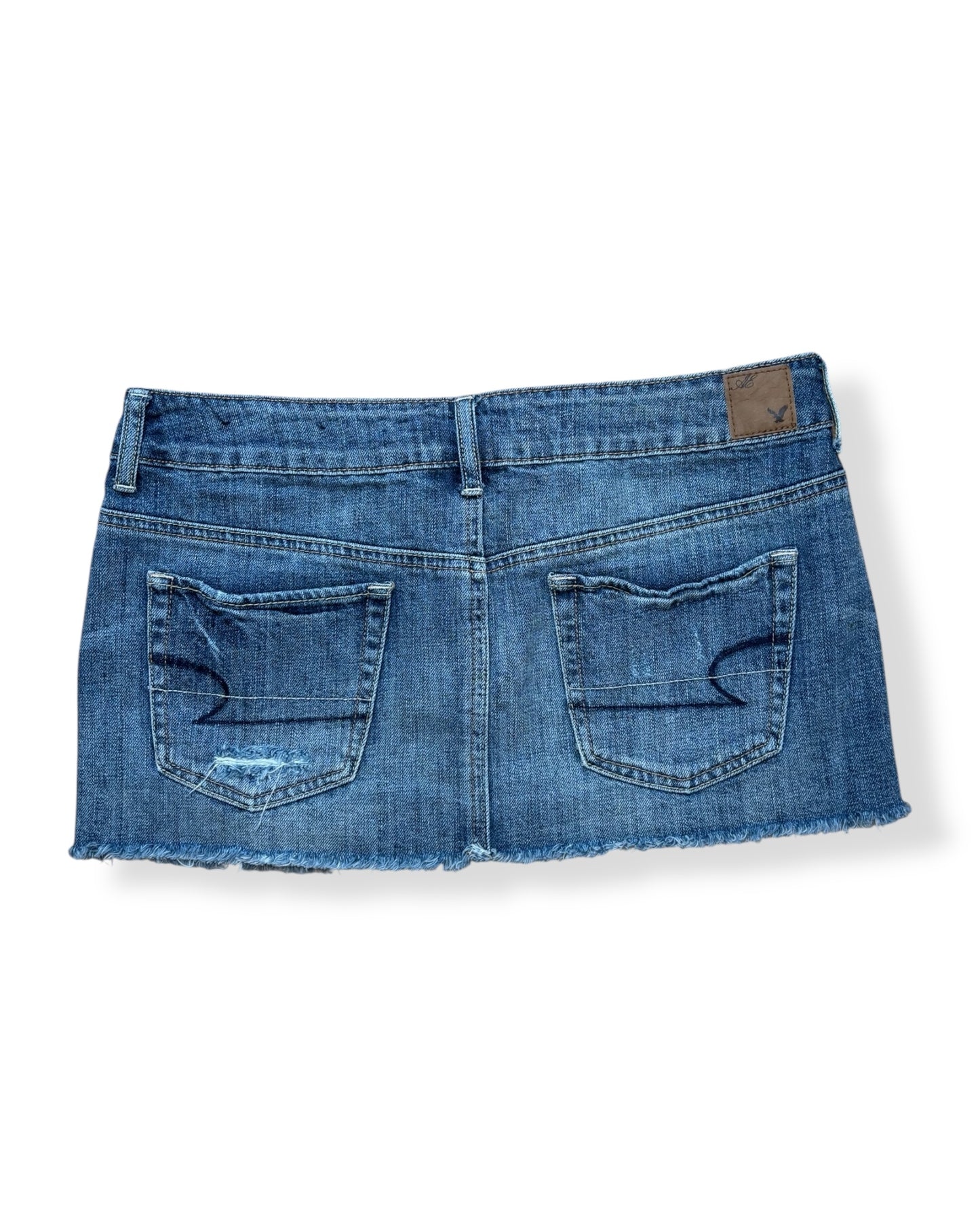 DISTRESSED MICRO MINI SKIRT