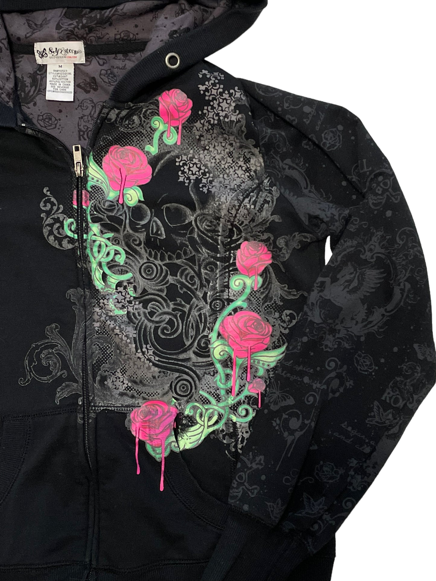 2000s SKULL GRAPHIC HOODIE