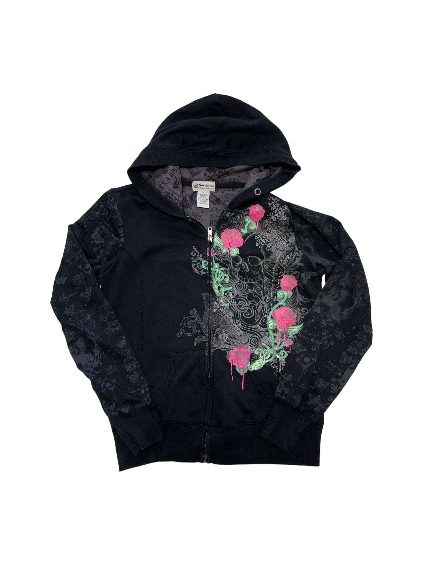 2000s SKULL GRAPHIC HOODIE