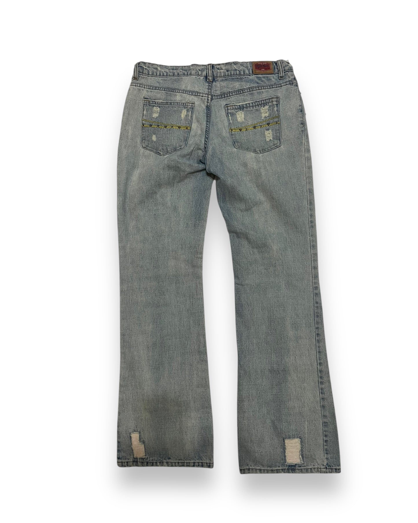 DISTRESSED Y2K LOW RISE JEANS