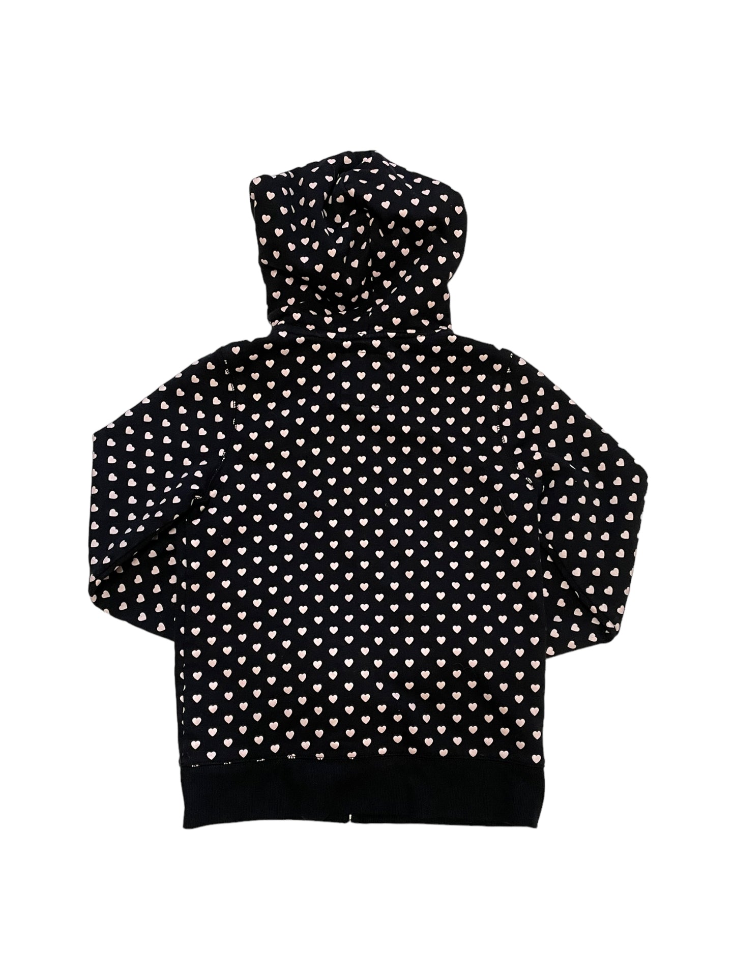 PINK AND BLACK HEART HOODIE