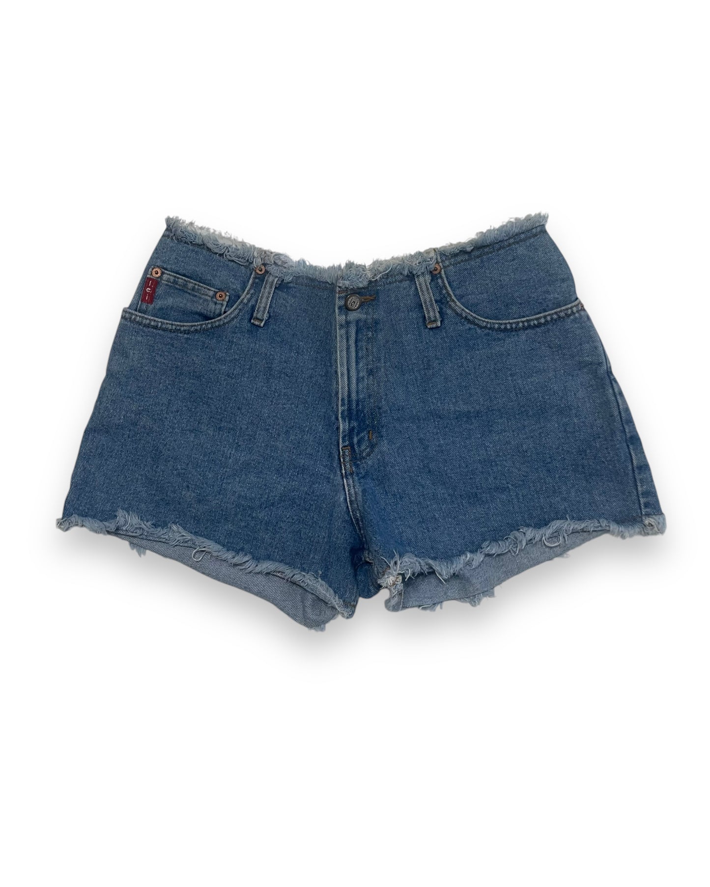 DISTRESSED Y2K DENIM SHORTS