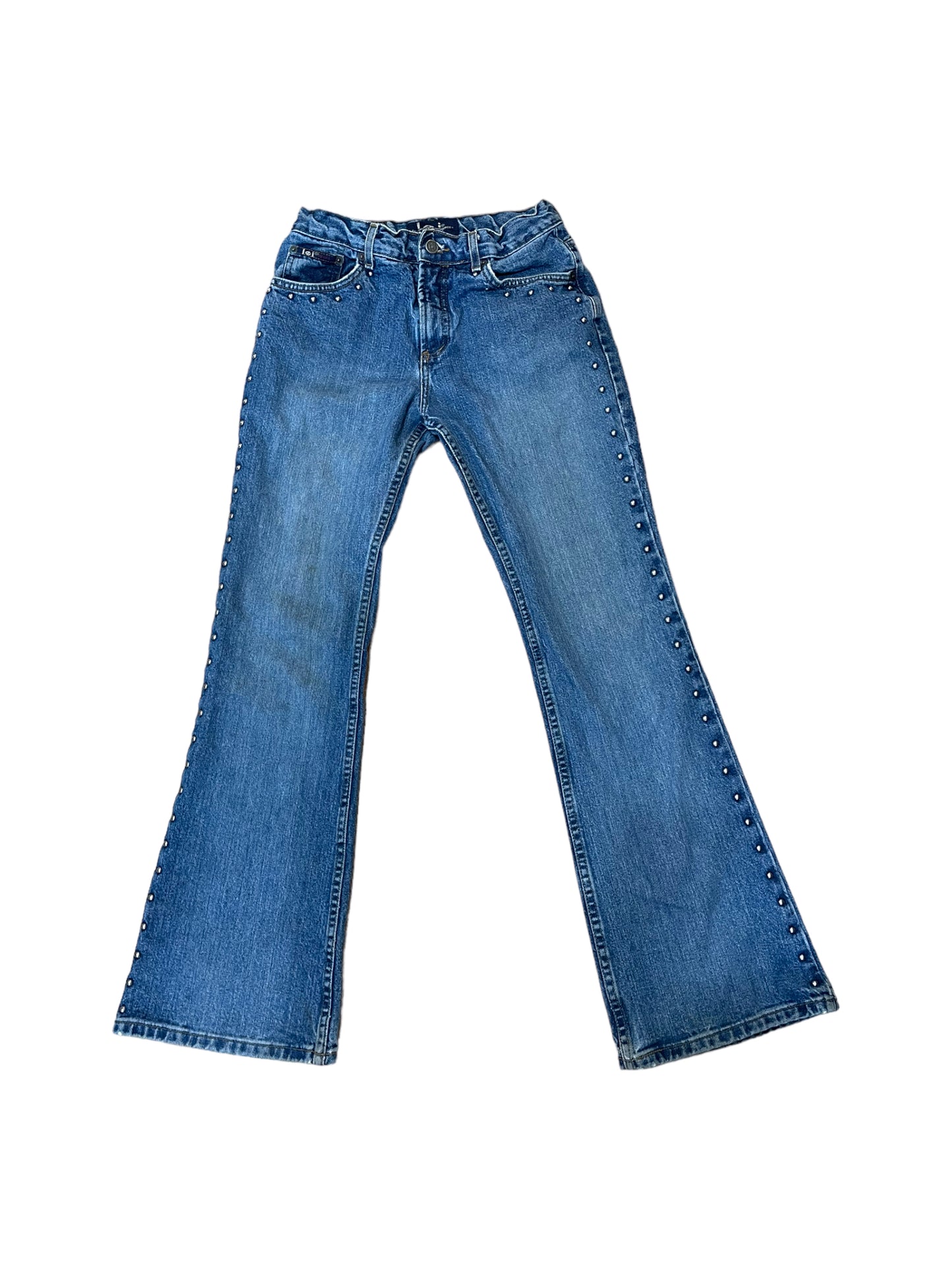 Y2K STUDDED FLARE JEANS
