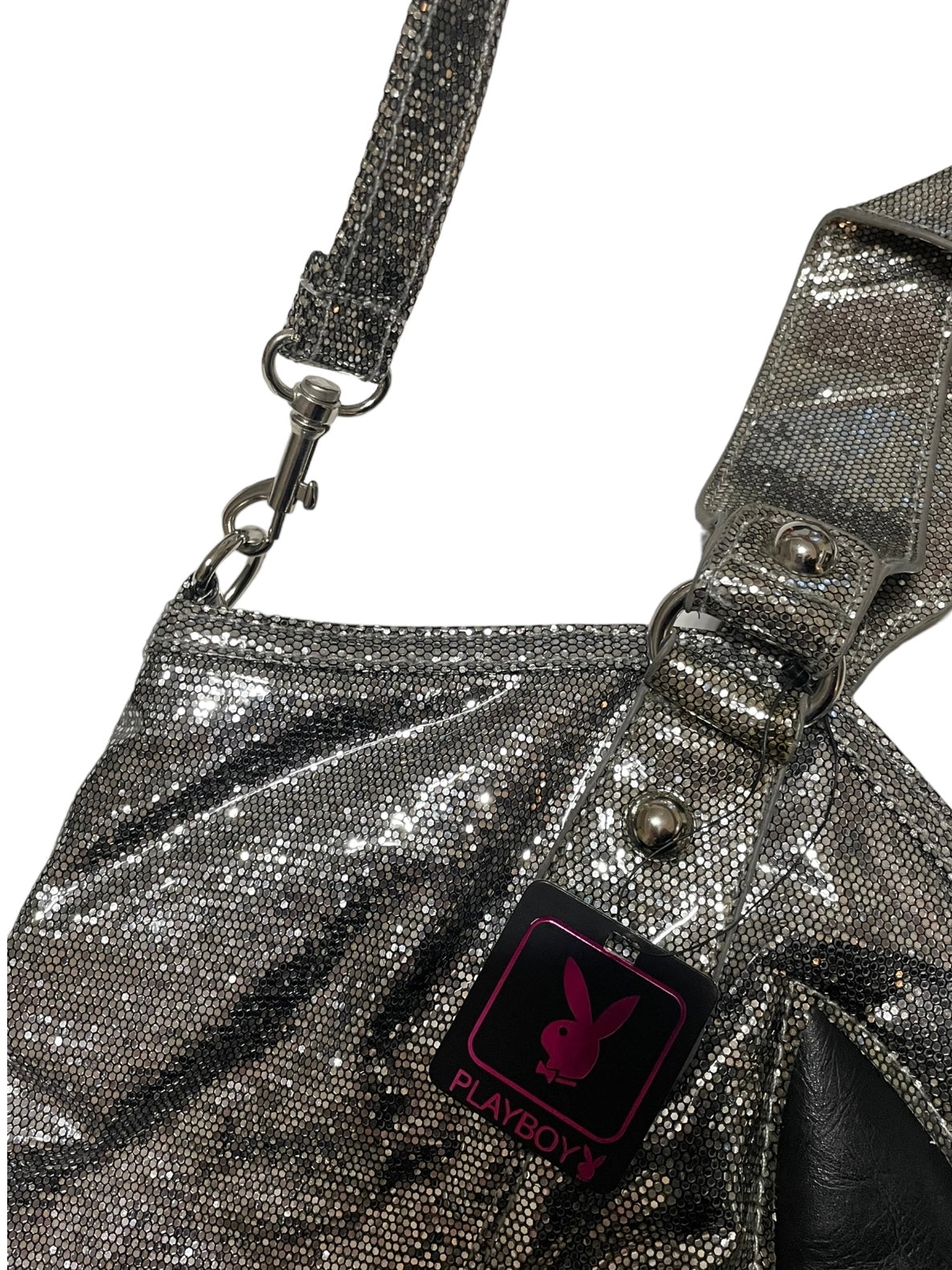 PLAYBOY SILVER BAG AND WALLET SET