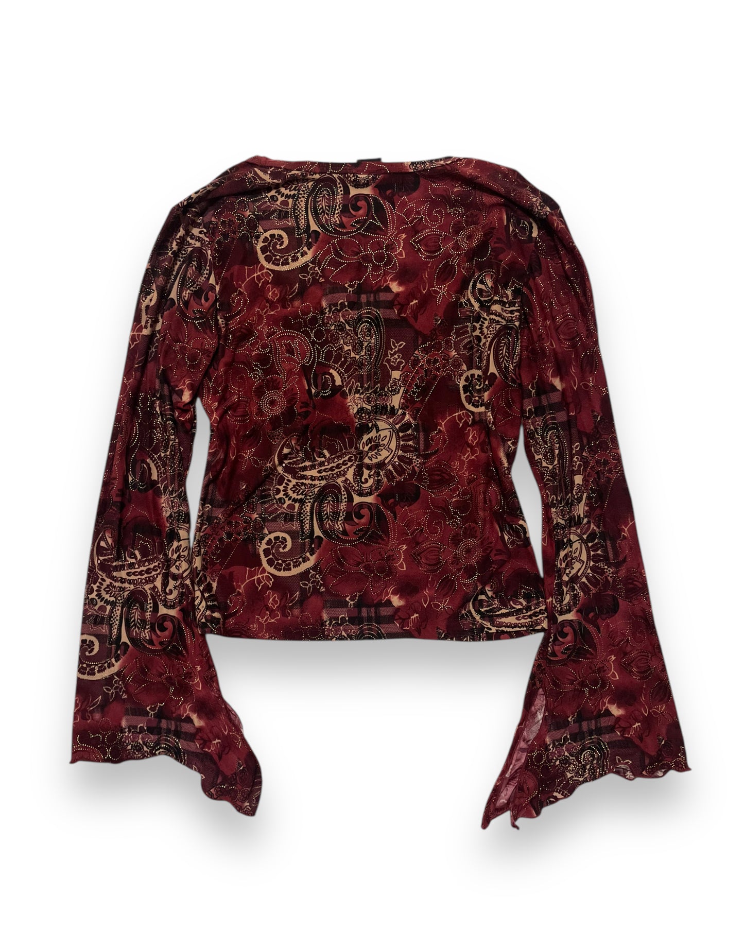 PAISLEY BELL SLEEVE TOP