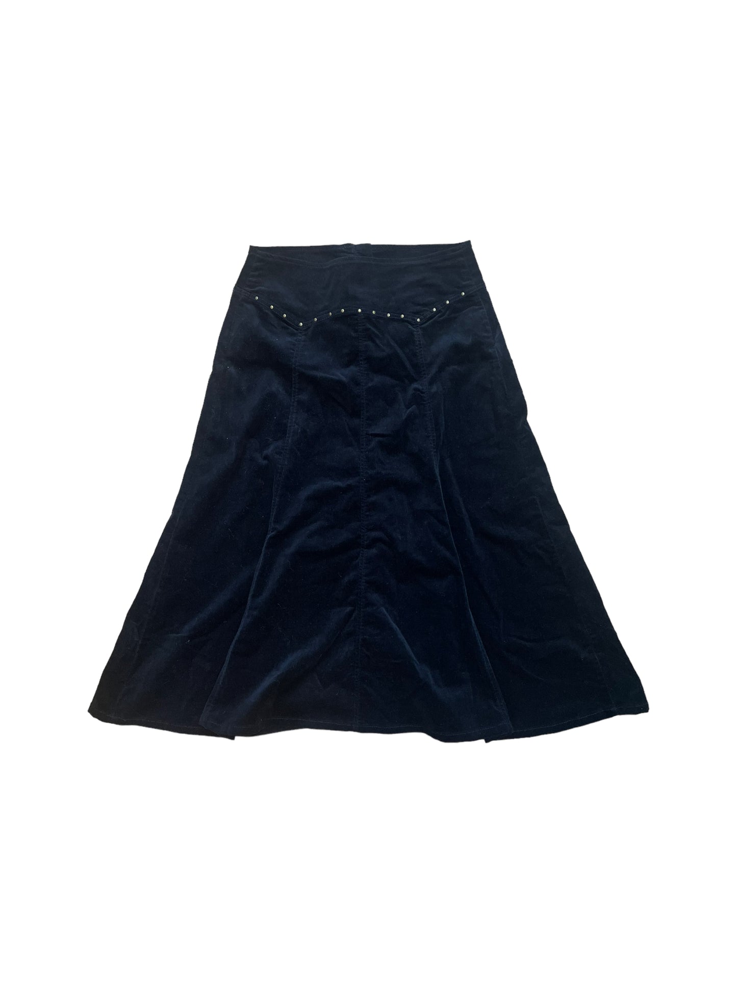 BLACK CORDUROY MAXI SKIRT