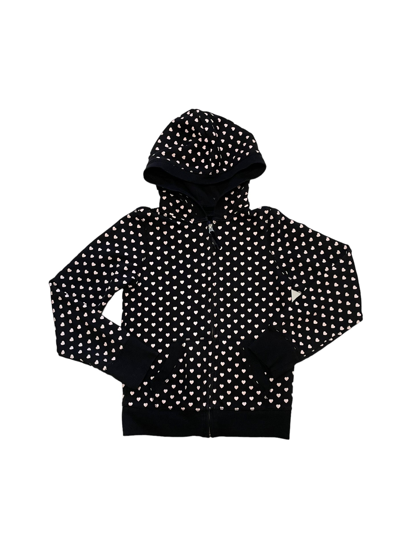 PINK AND BLACK HEART HOODIE
