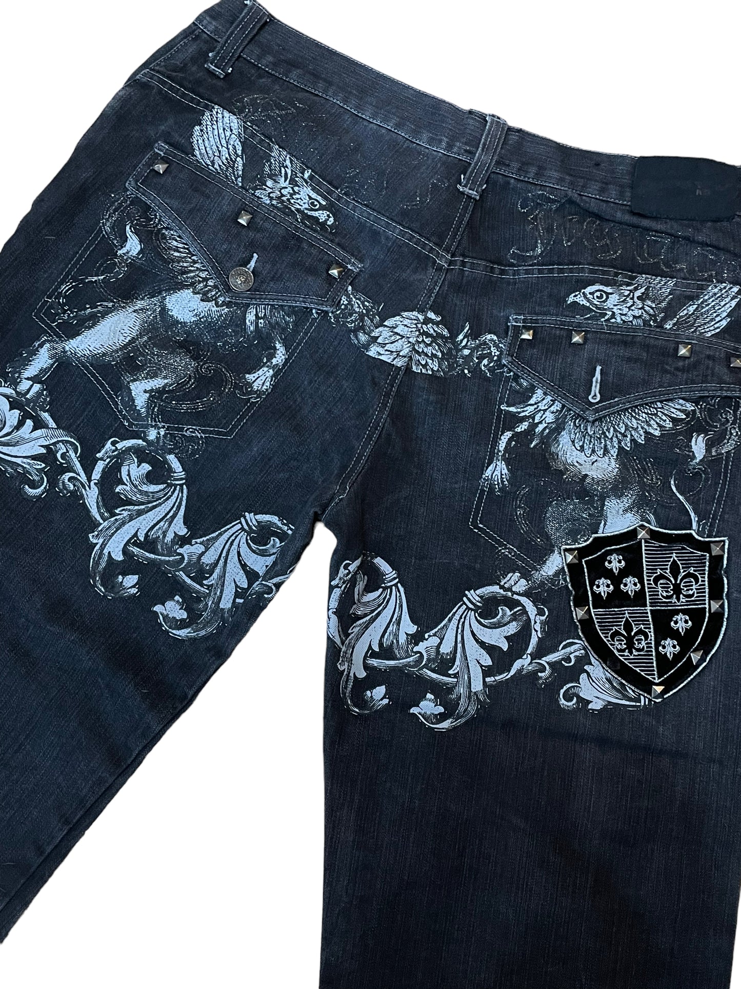 RAW BLUE WIDE LEG JEANS
