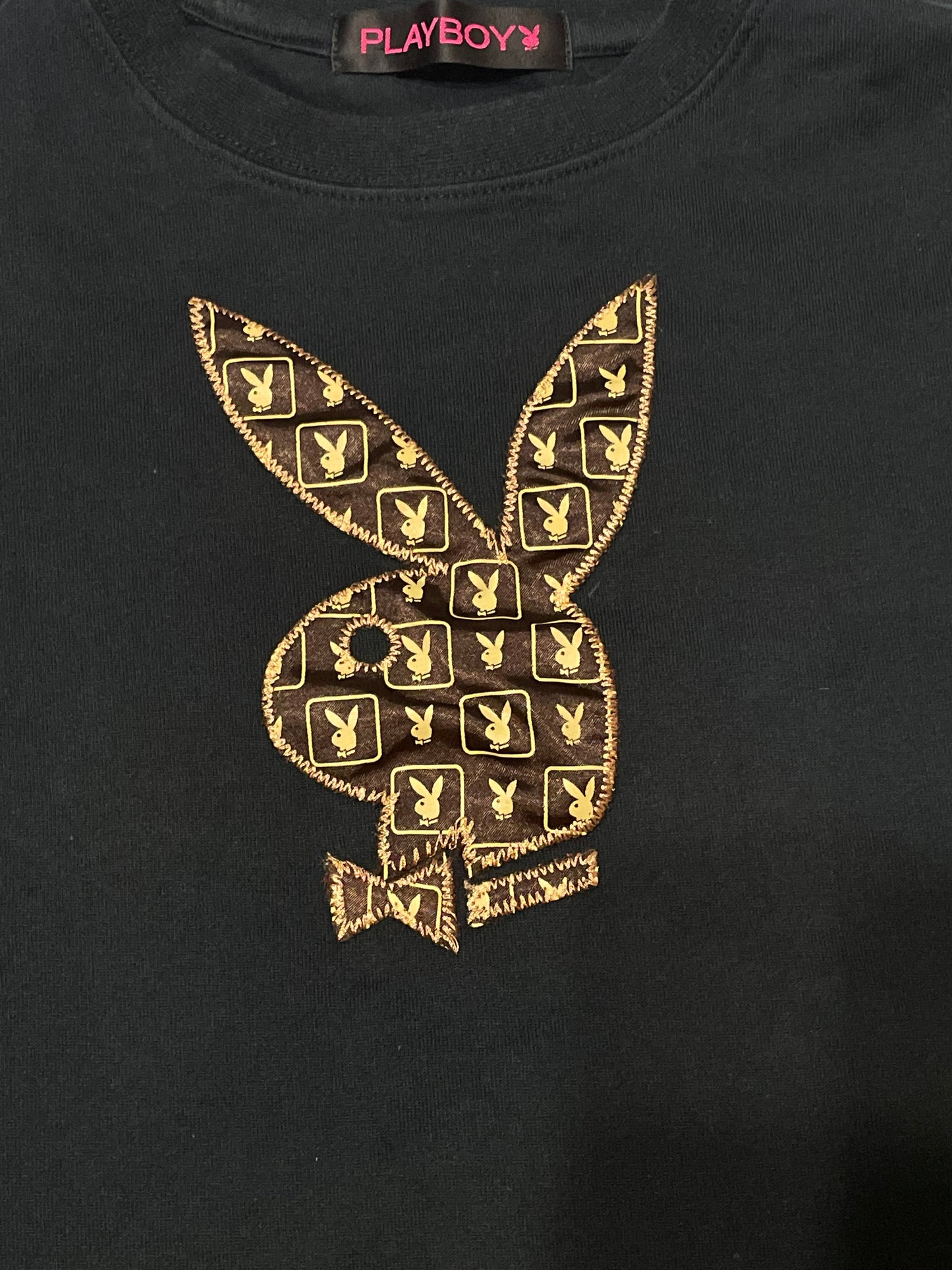 BLACK PLAYBOY LOGO BABY TEE