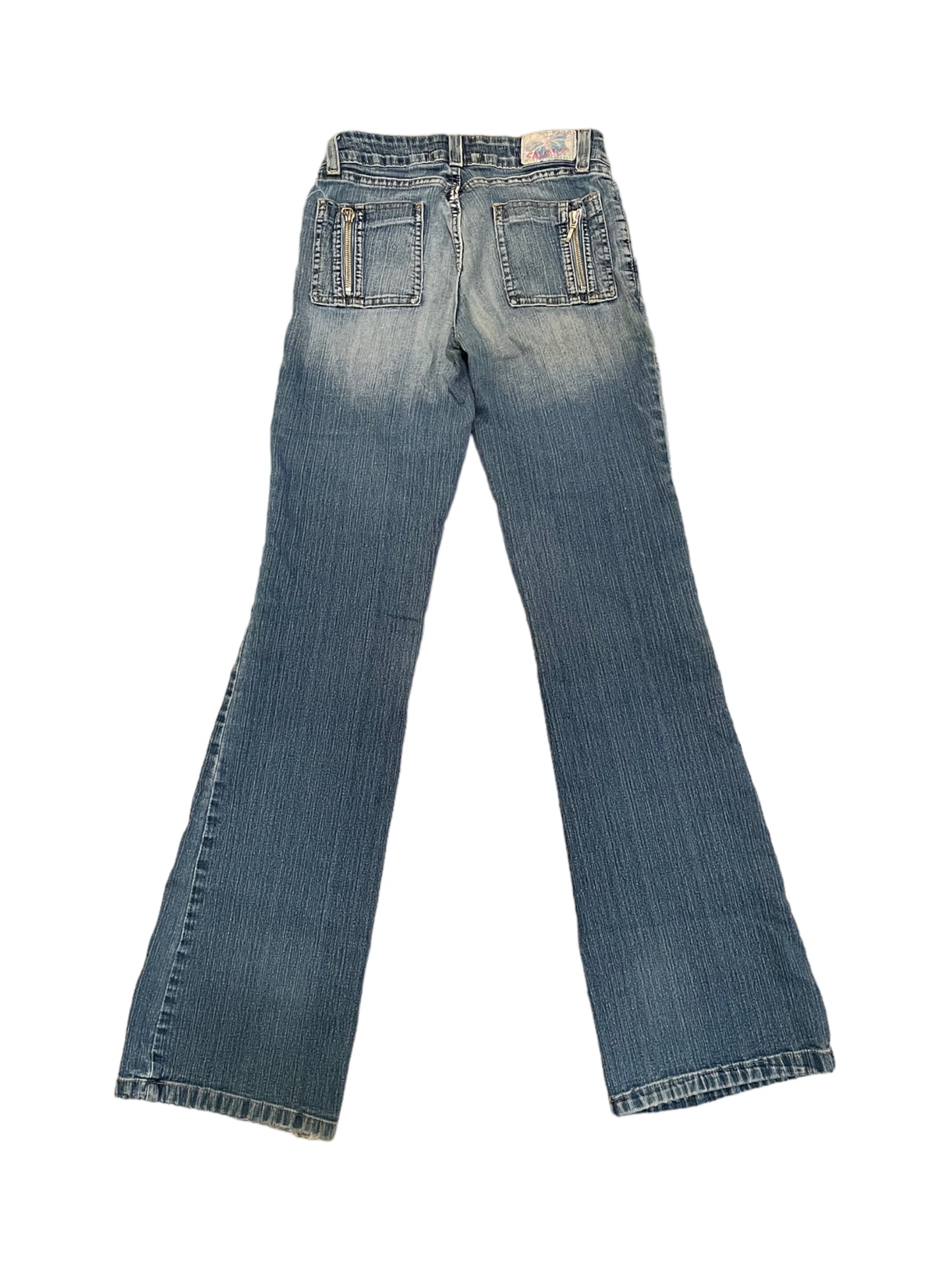 LOW RISE ZIPPER JEANS