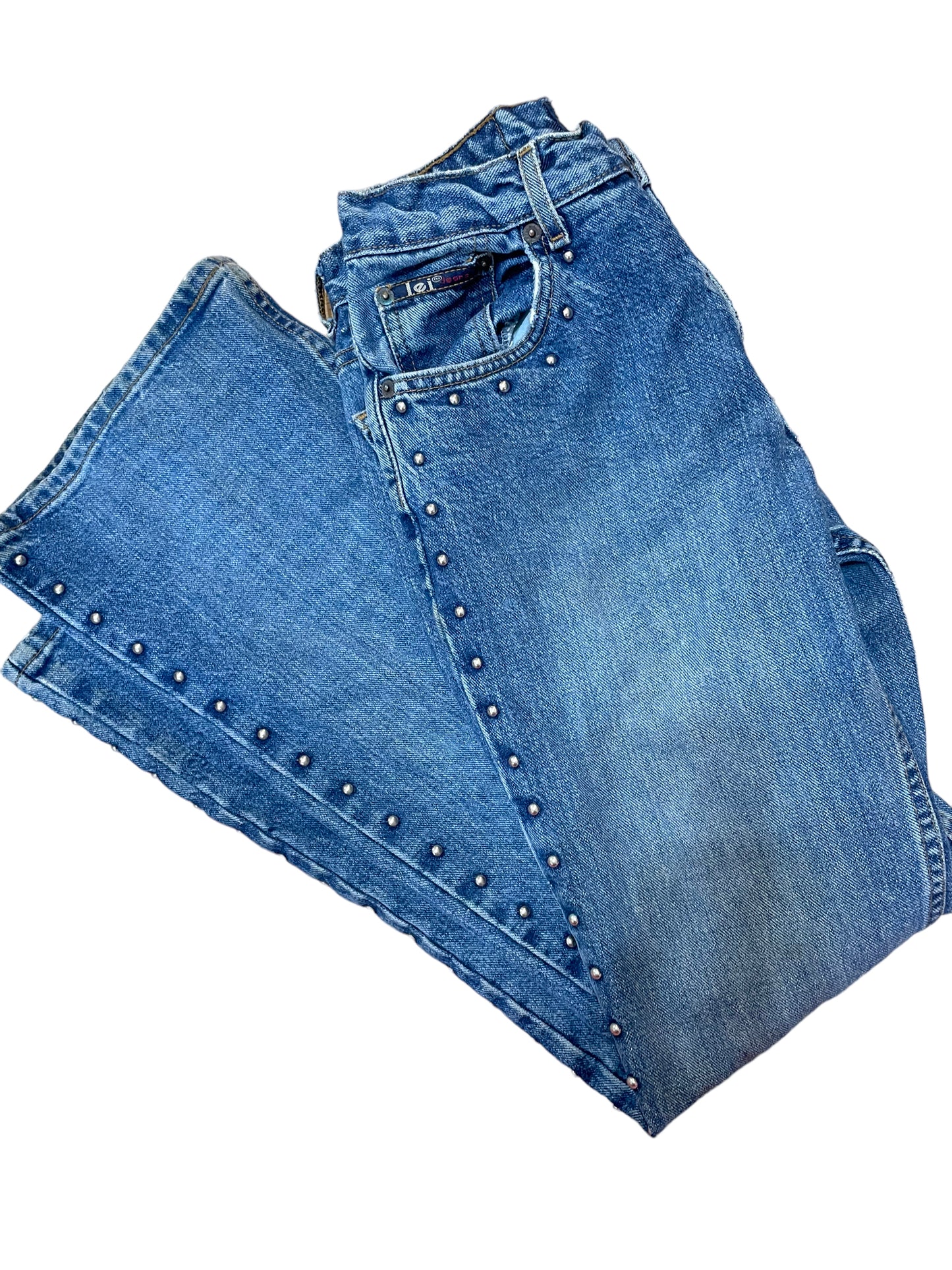 Y2K STUDDED FLARE JEANS