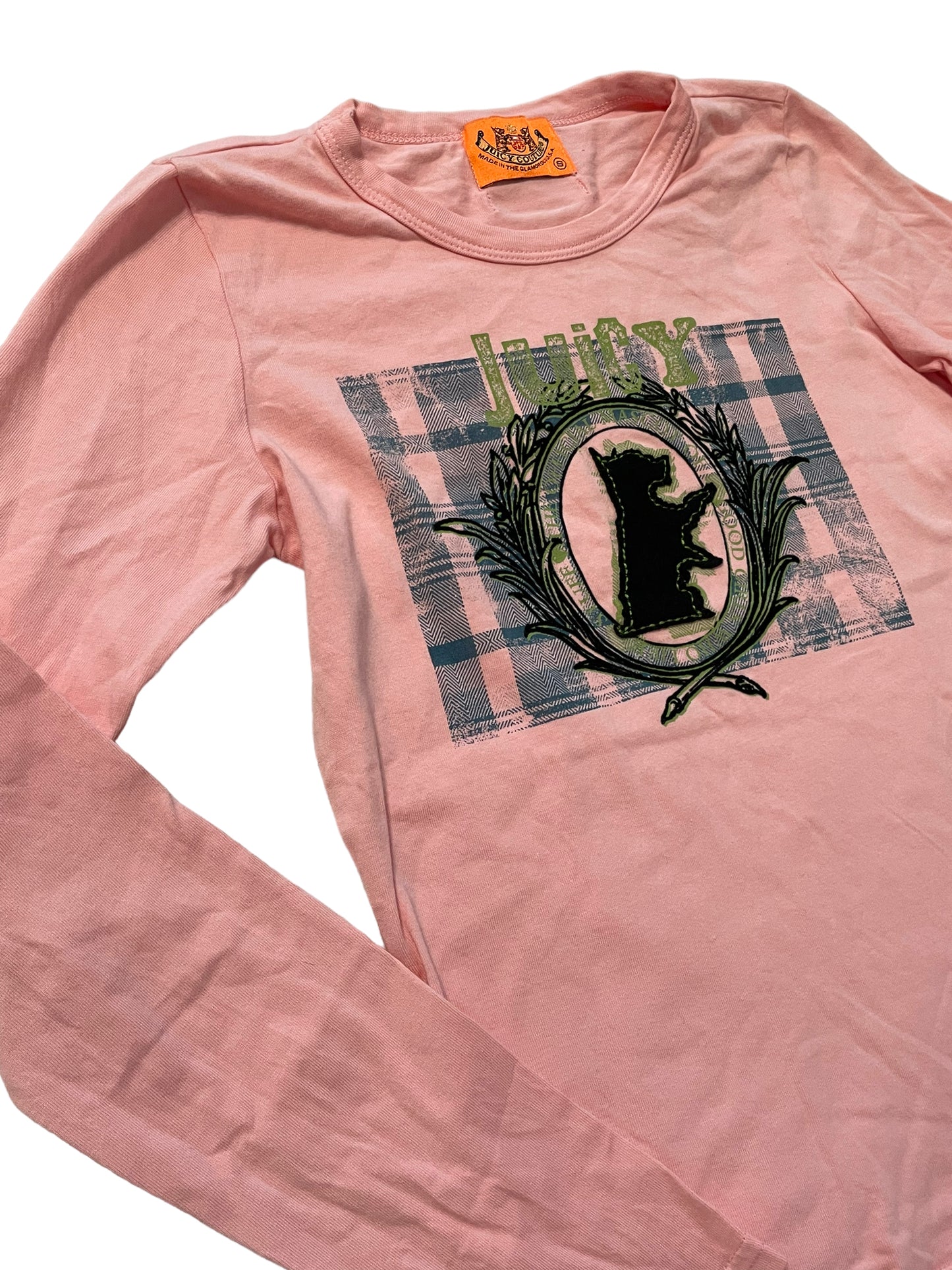 JUICY COUTURE PINK GRAPHIC LONG SLEEVE TOP