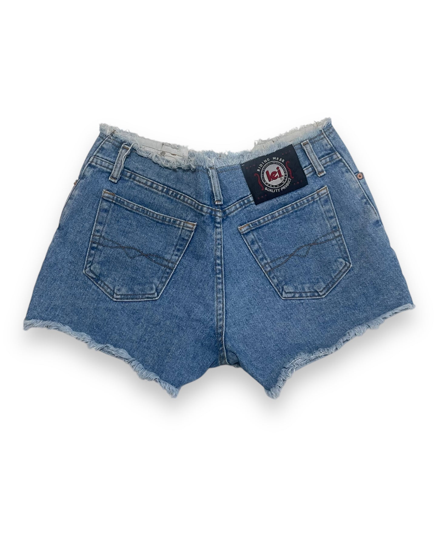 DISTRESSED Y2K DENIM SHORTS