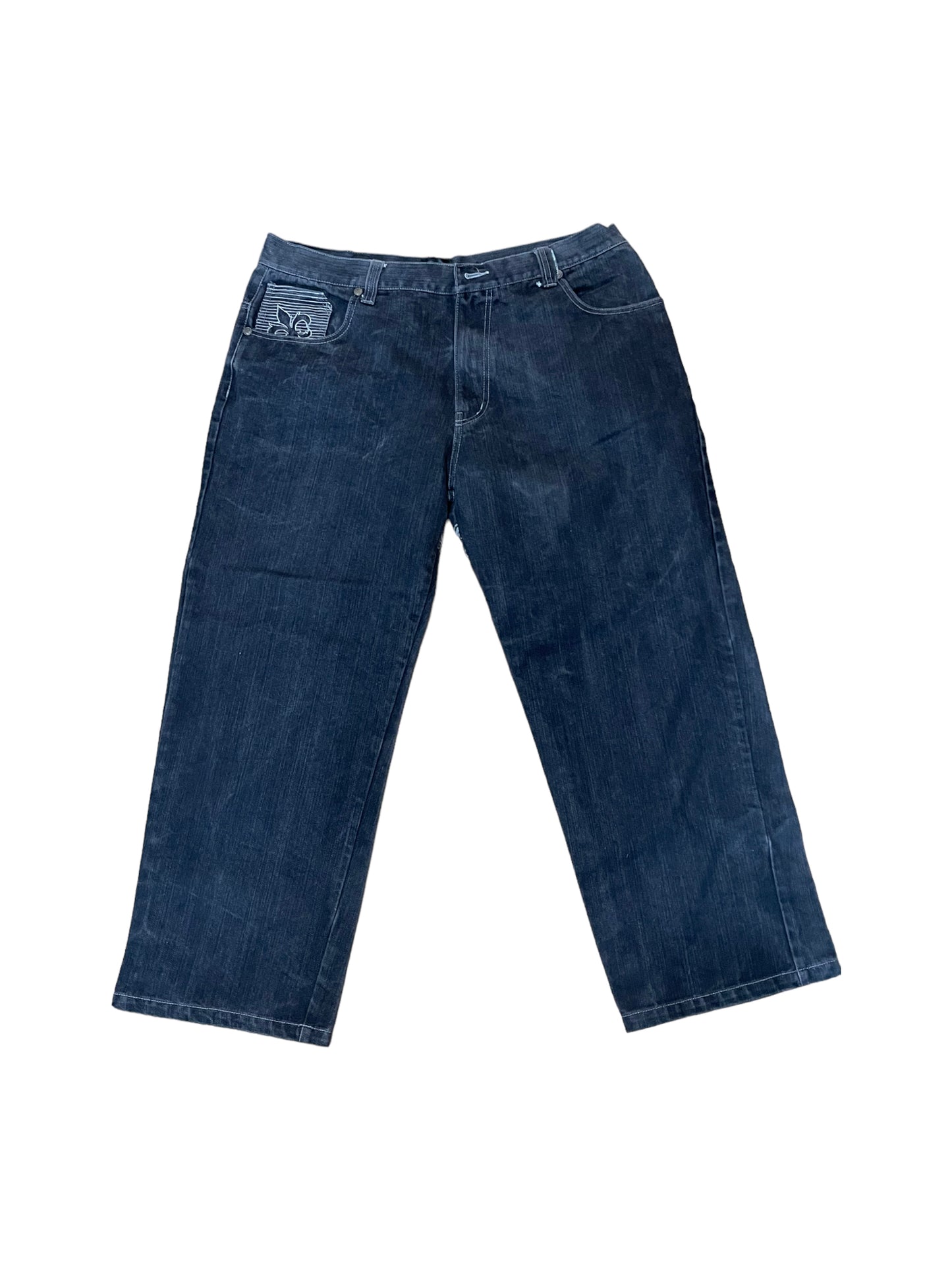 RAW BLUE WIDE LEG JEANS