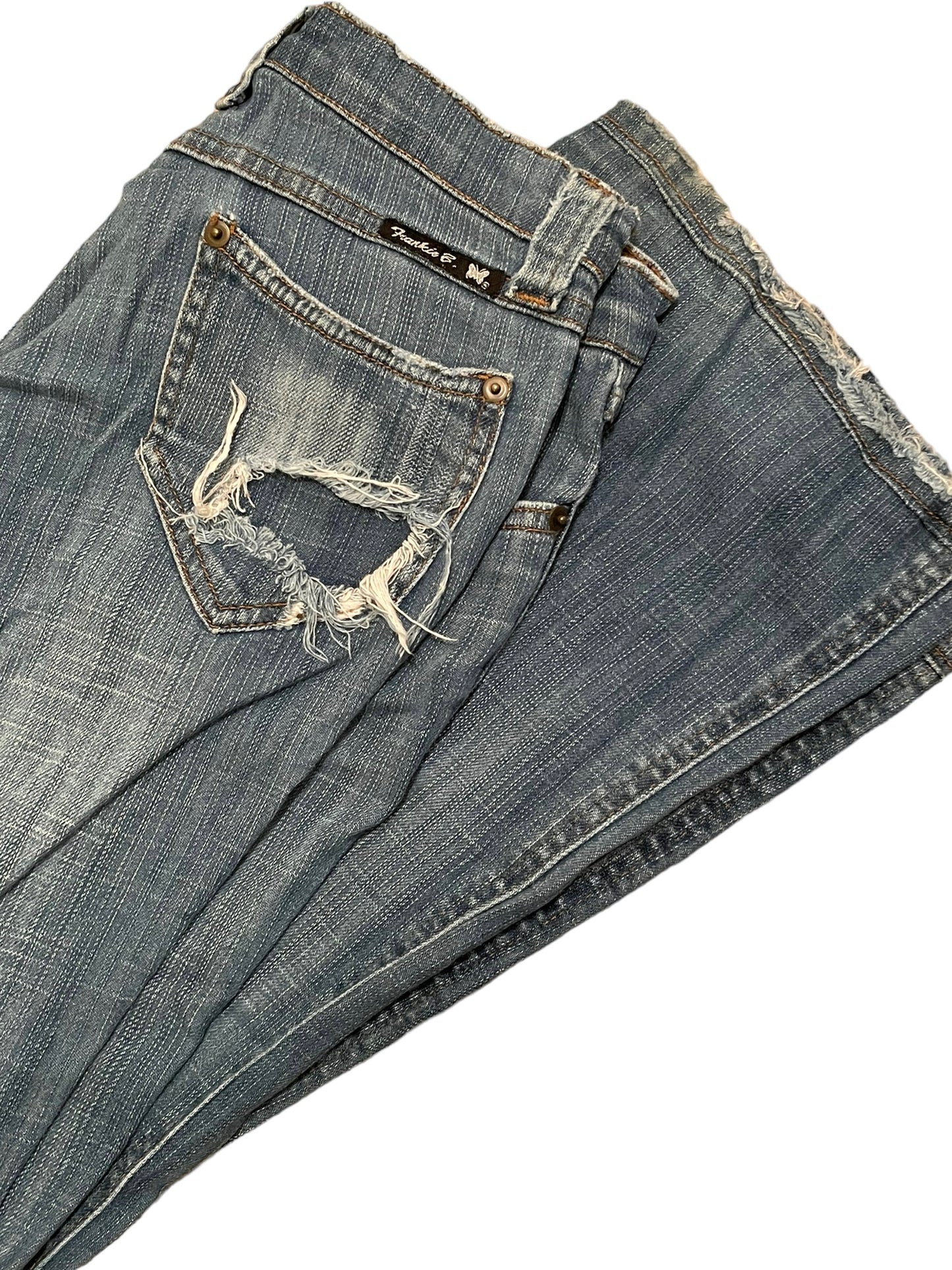 Y2K LOW RISE DISTRESSED JEANS