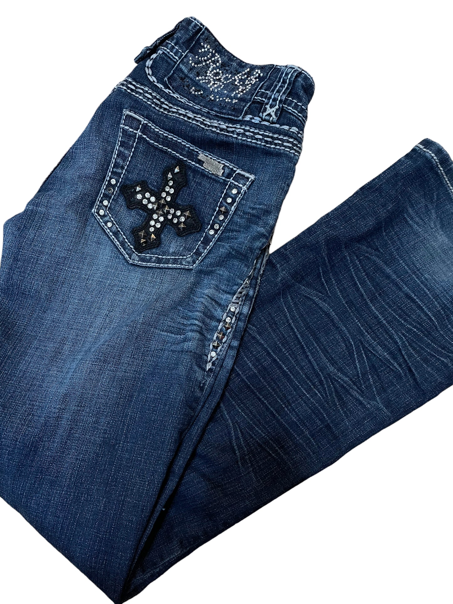 Y2K STUDDED CROSS JEANS
