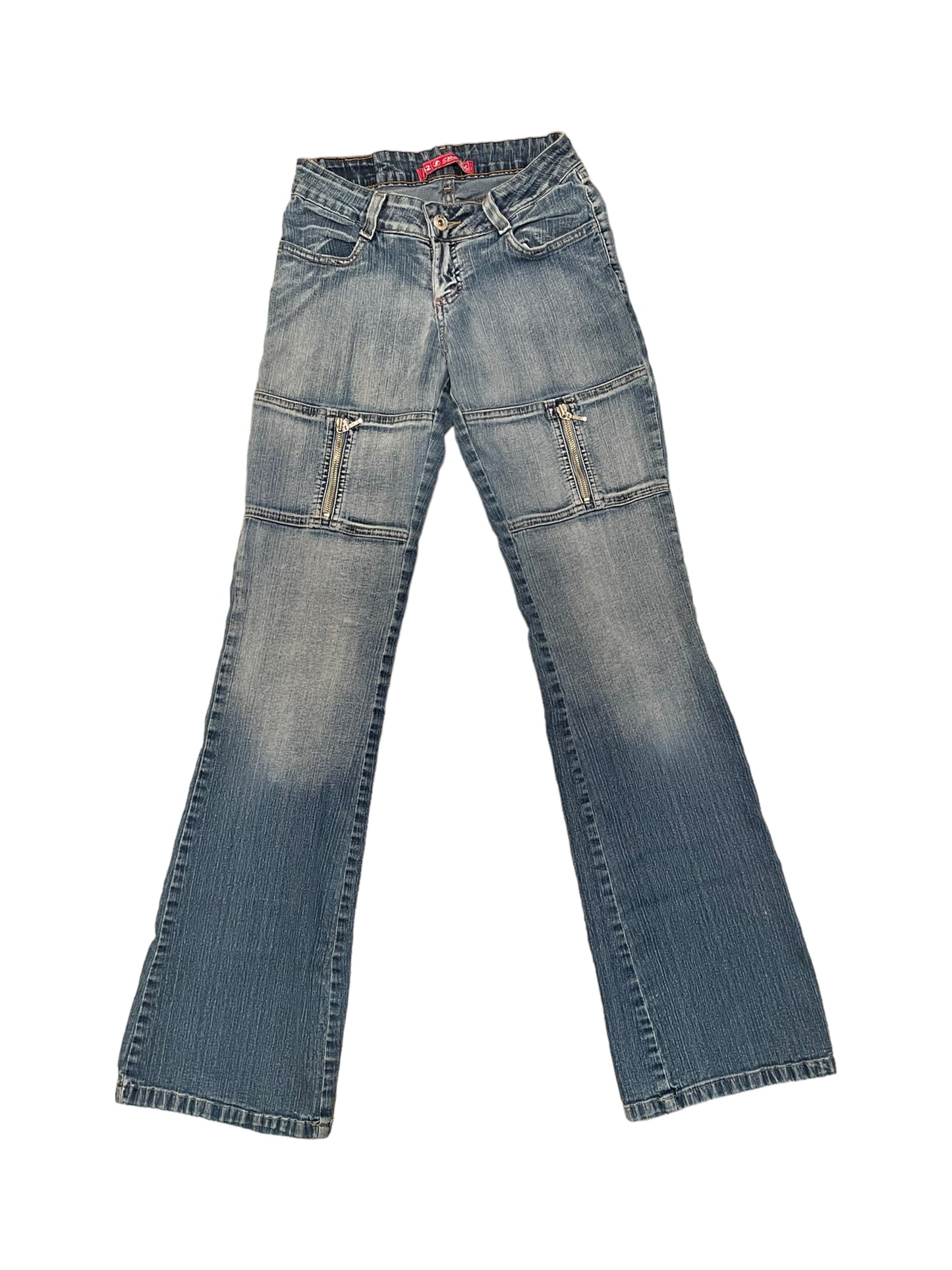 LOW RISE ZIPPER JEANS