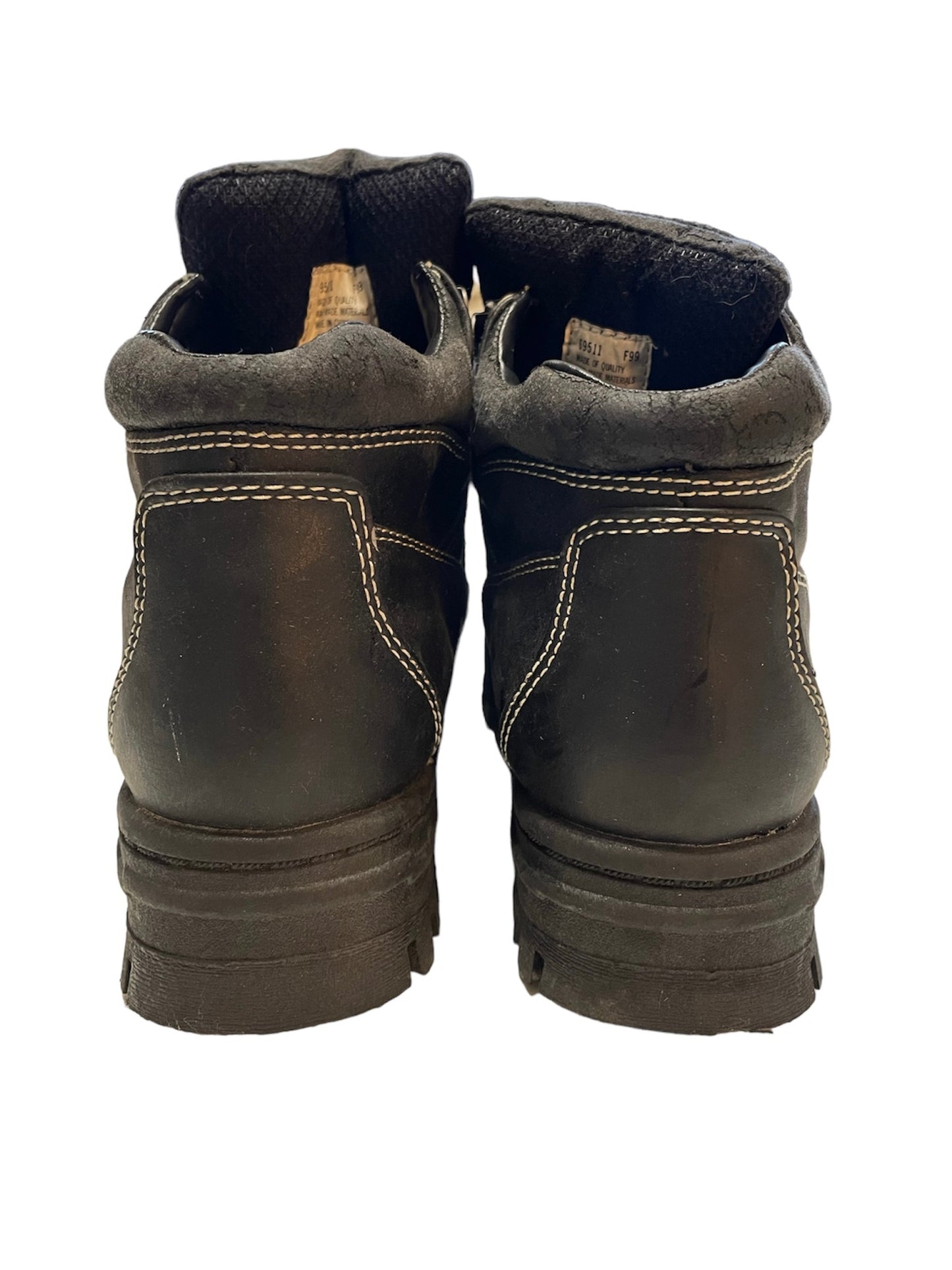 90s ROUTE 66 BLACK PLATFORM HIKING SHOES