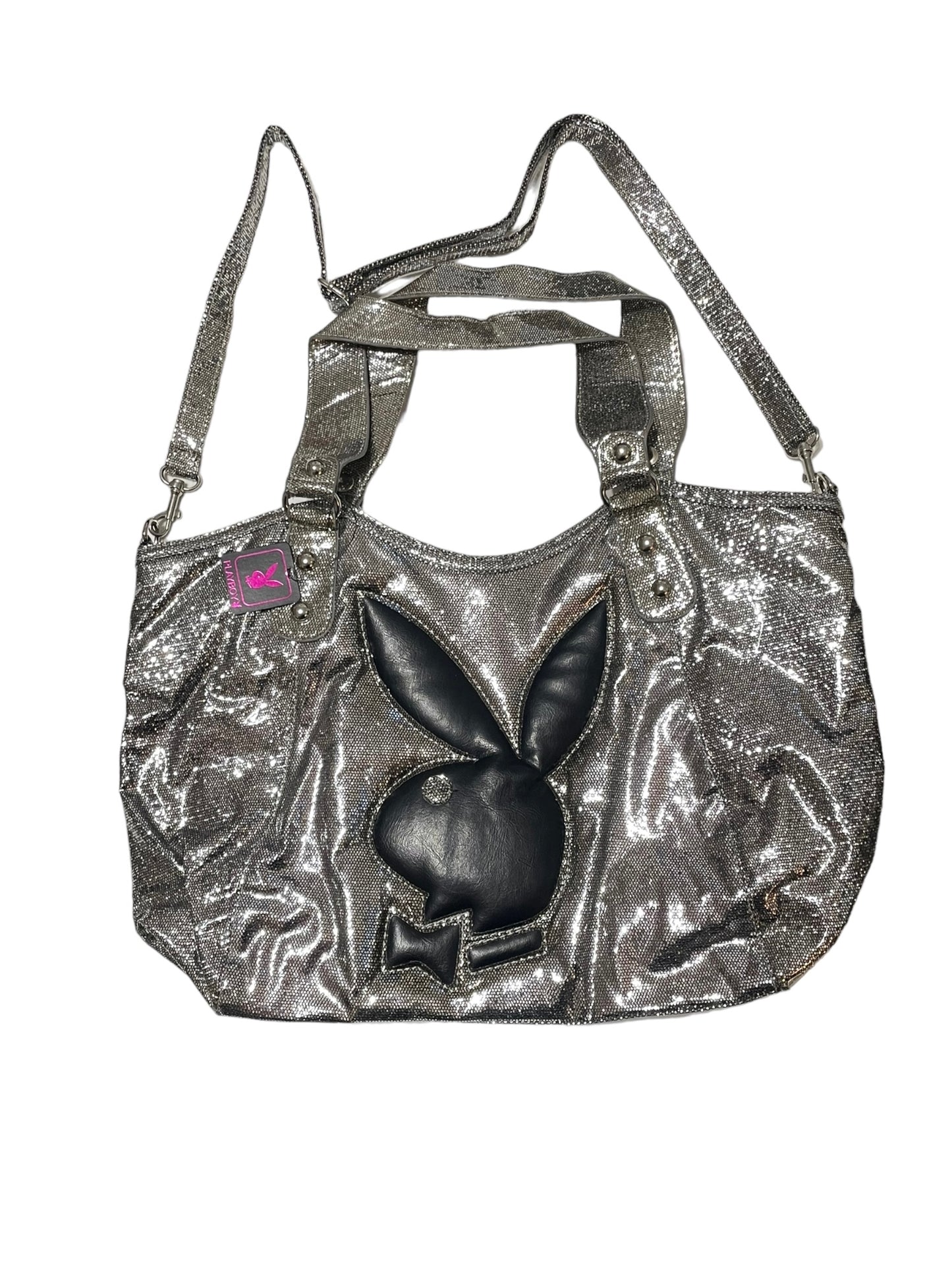 PLAYBOY SILVER BAG AND WALLET SET