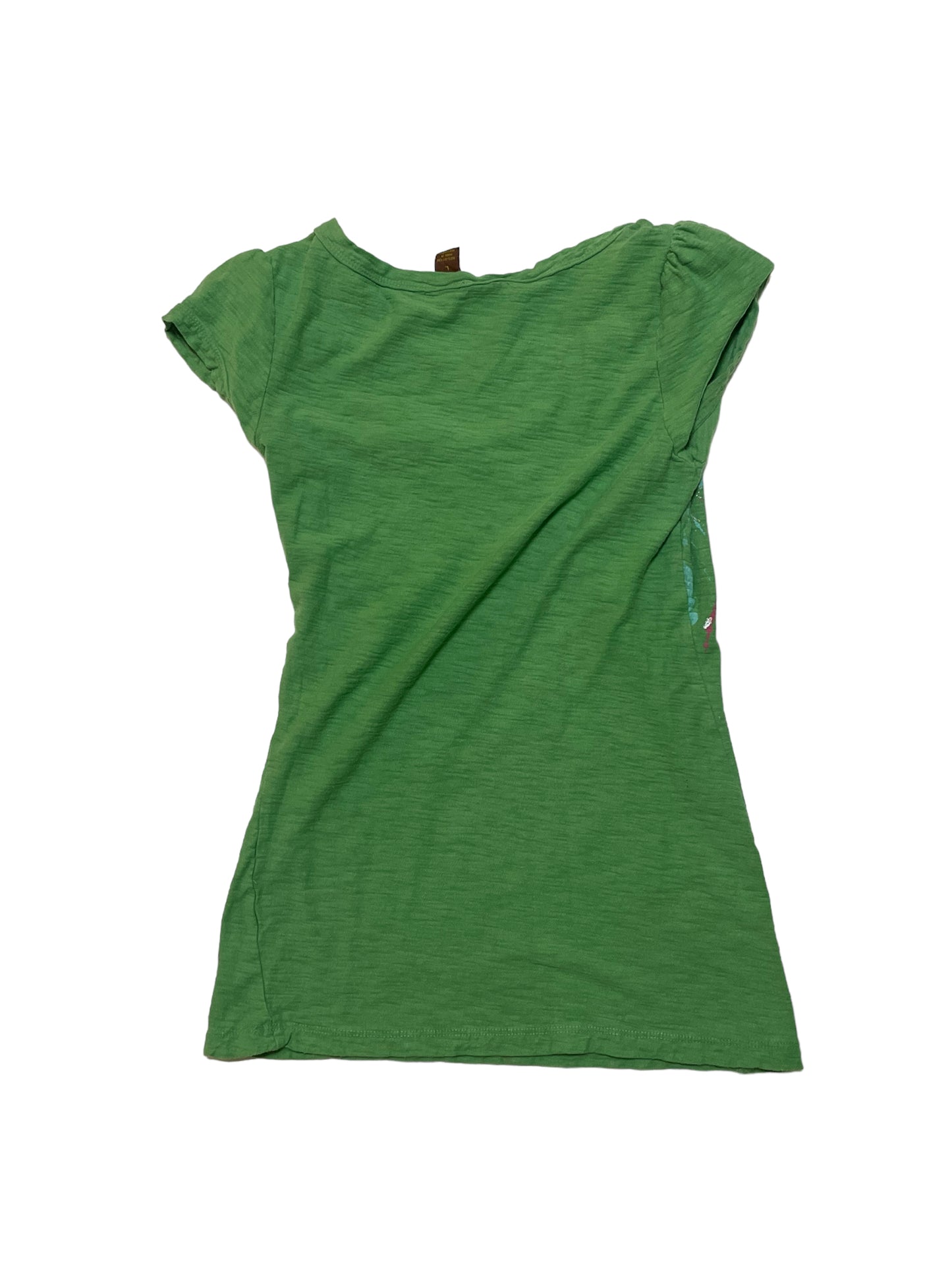 GREEN Y2K STYLE GRAPHIC TOP