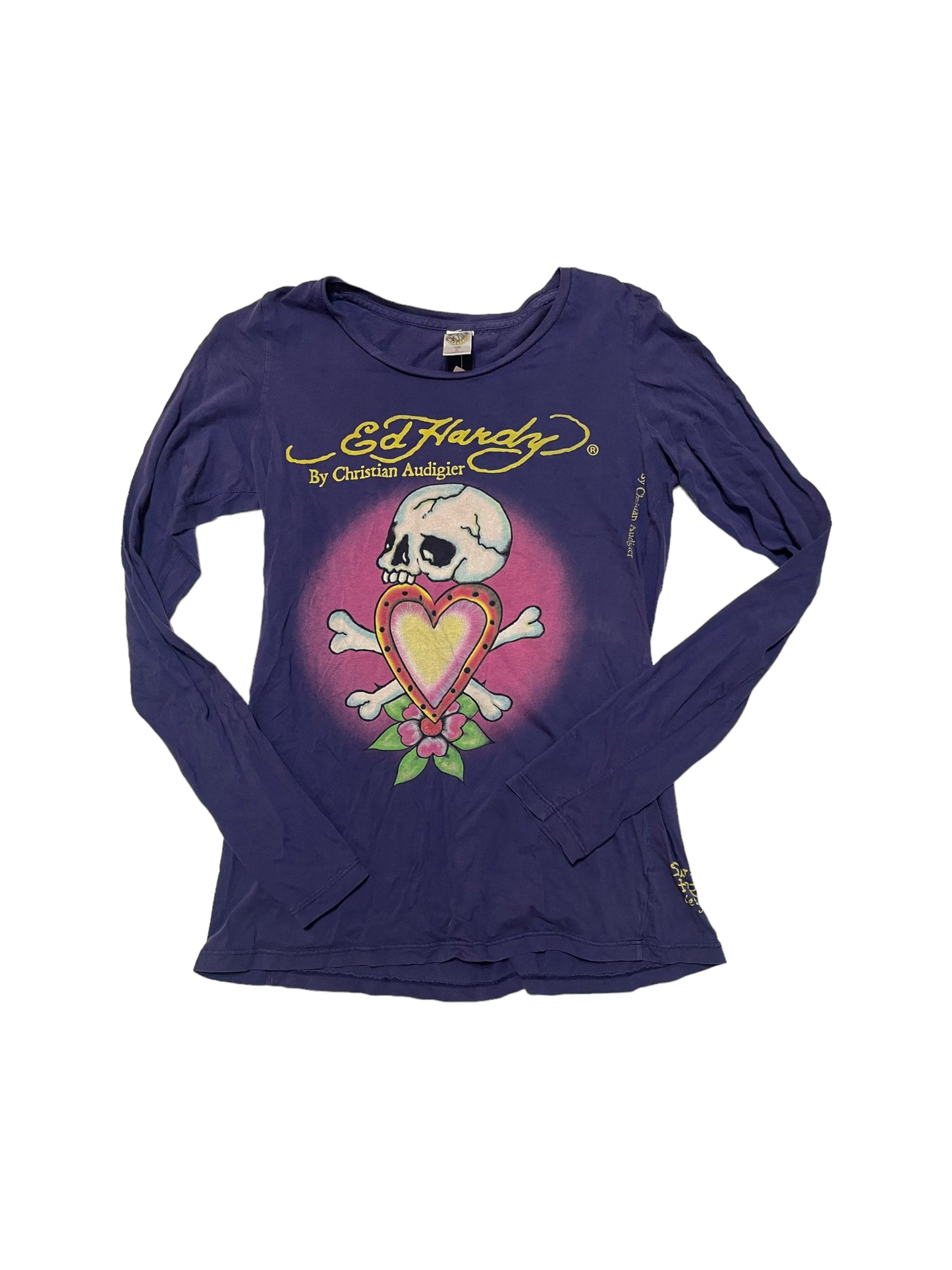 ED HARDY PURPLE SKULL LONG SLEEVE