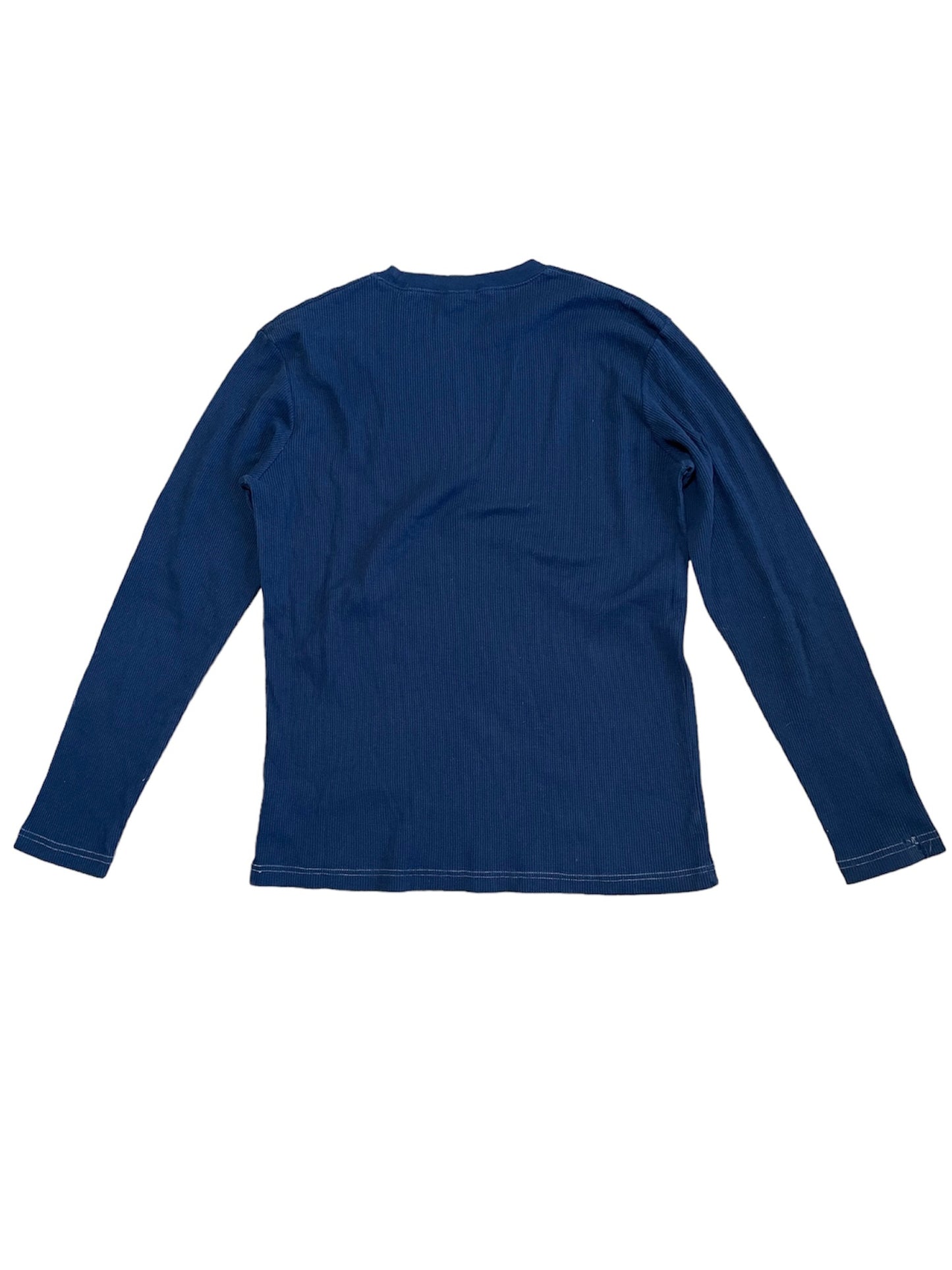 NAVY BLUE GRUNGY SKULL GRAPHIC THERMAL