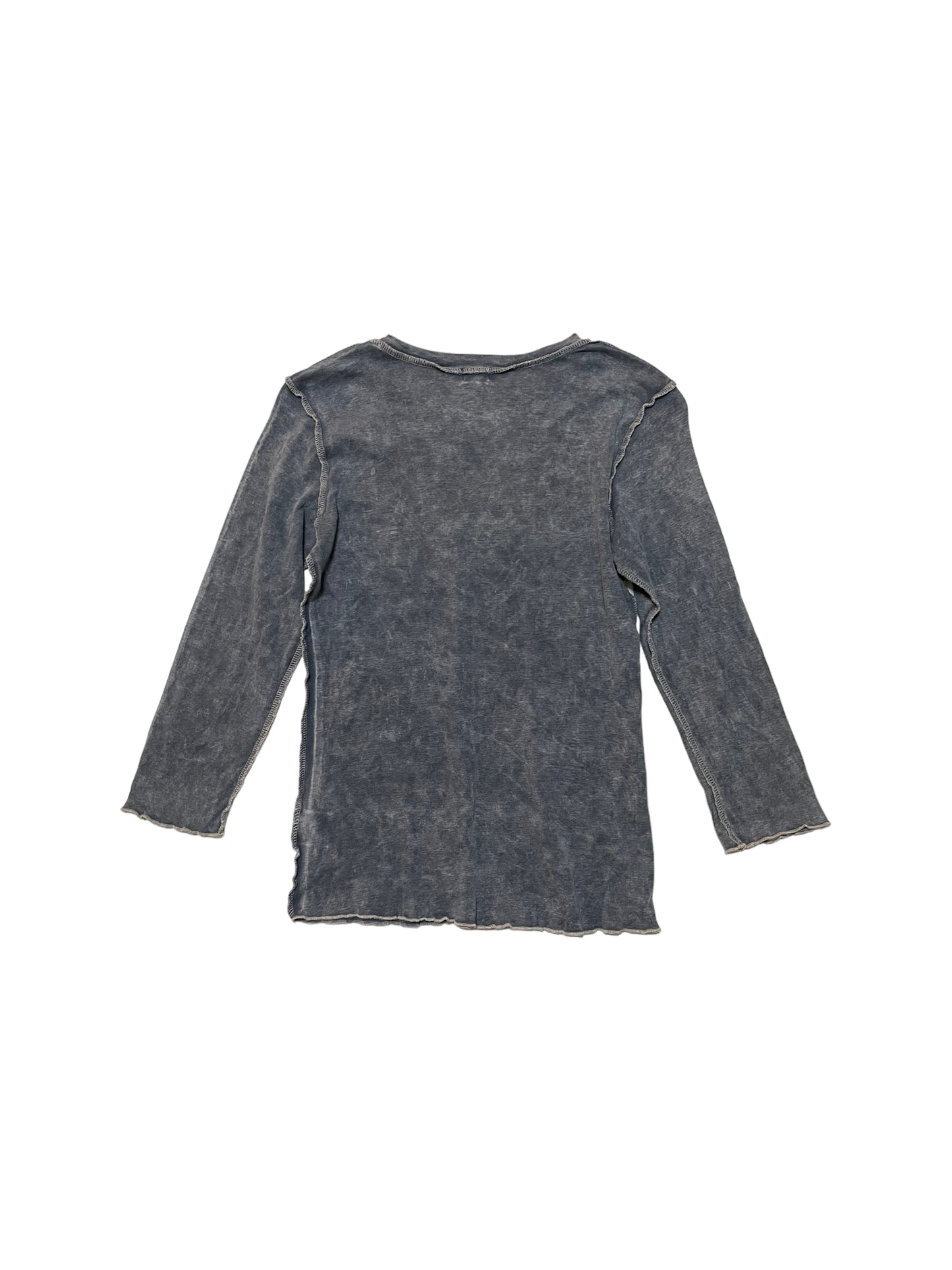 GRAY 3/4 GRAPHIC TOP