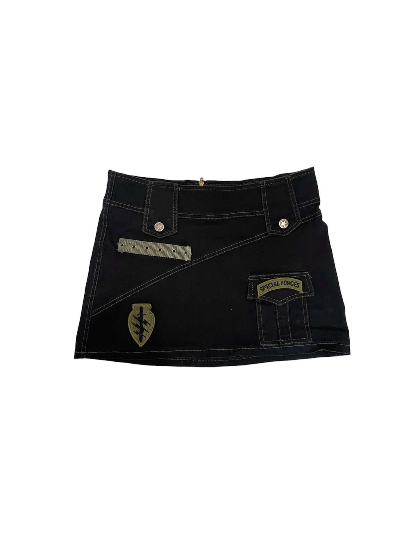 SERIOUS LA BLACK ARMY MINI SKIRT