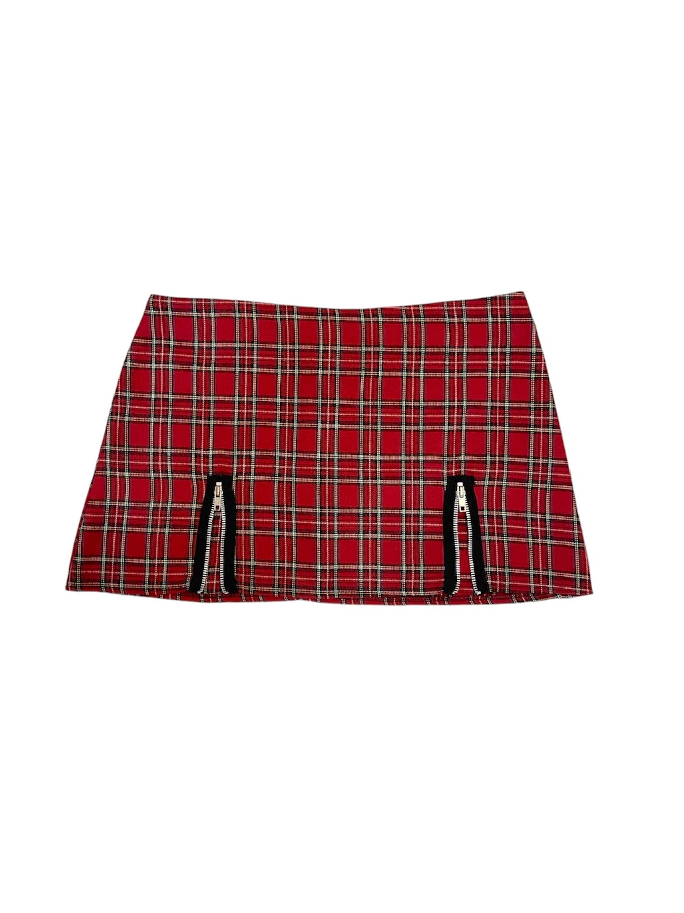 HOT TOPIC RED PLAID MINI SKIRT