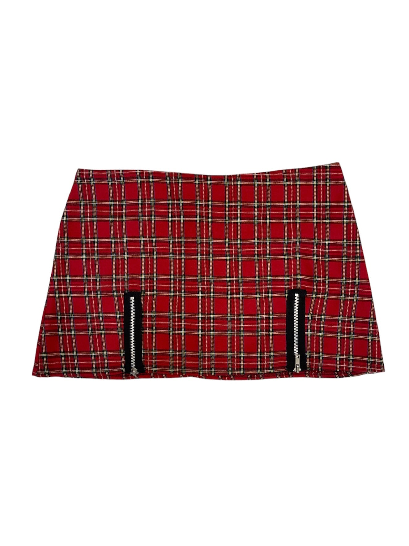 HOT TOPIC RED PLAID MINI SKIRT