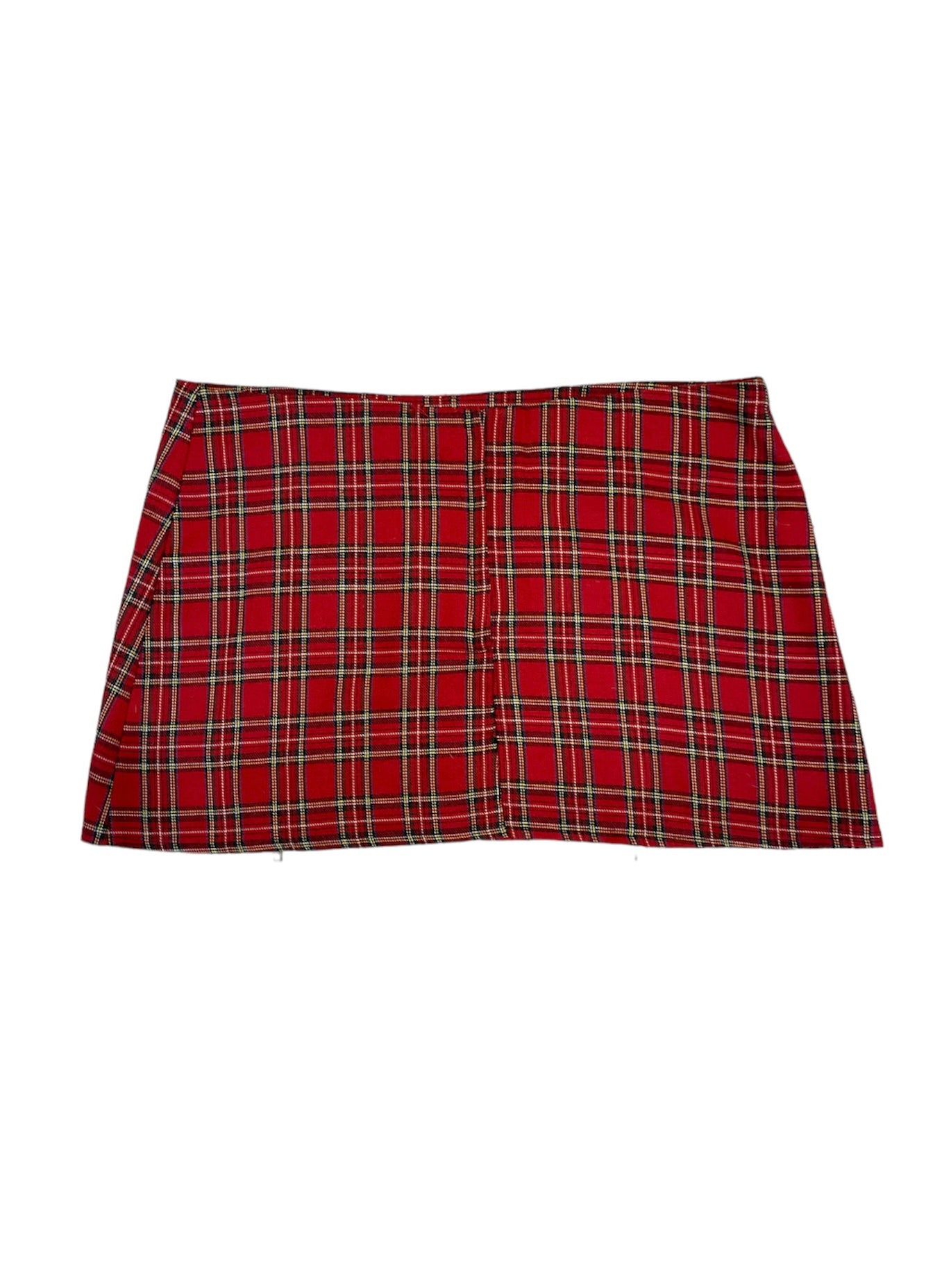 HOT TOPIC RED PLAID MINI SKIRT