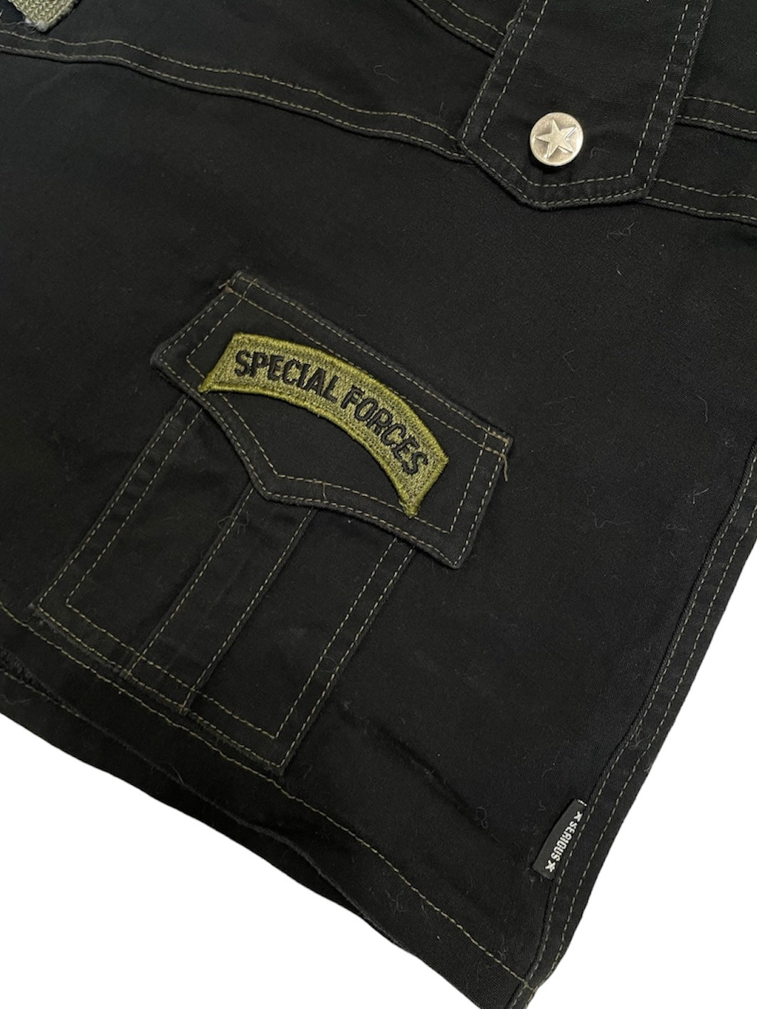 SERIOUS LA BLACK ARMY MINI SKIRT