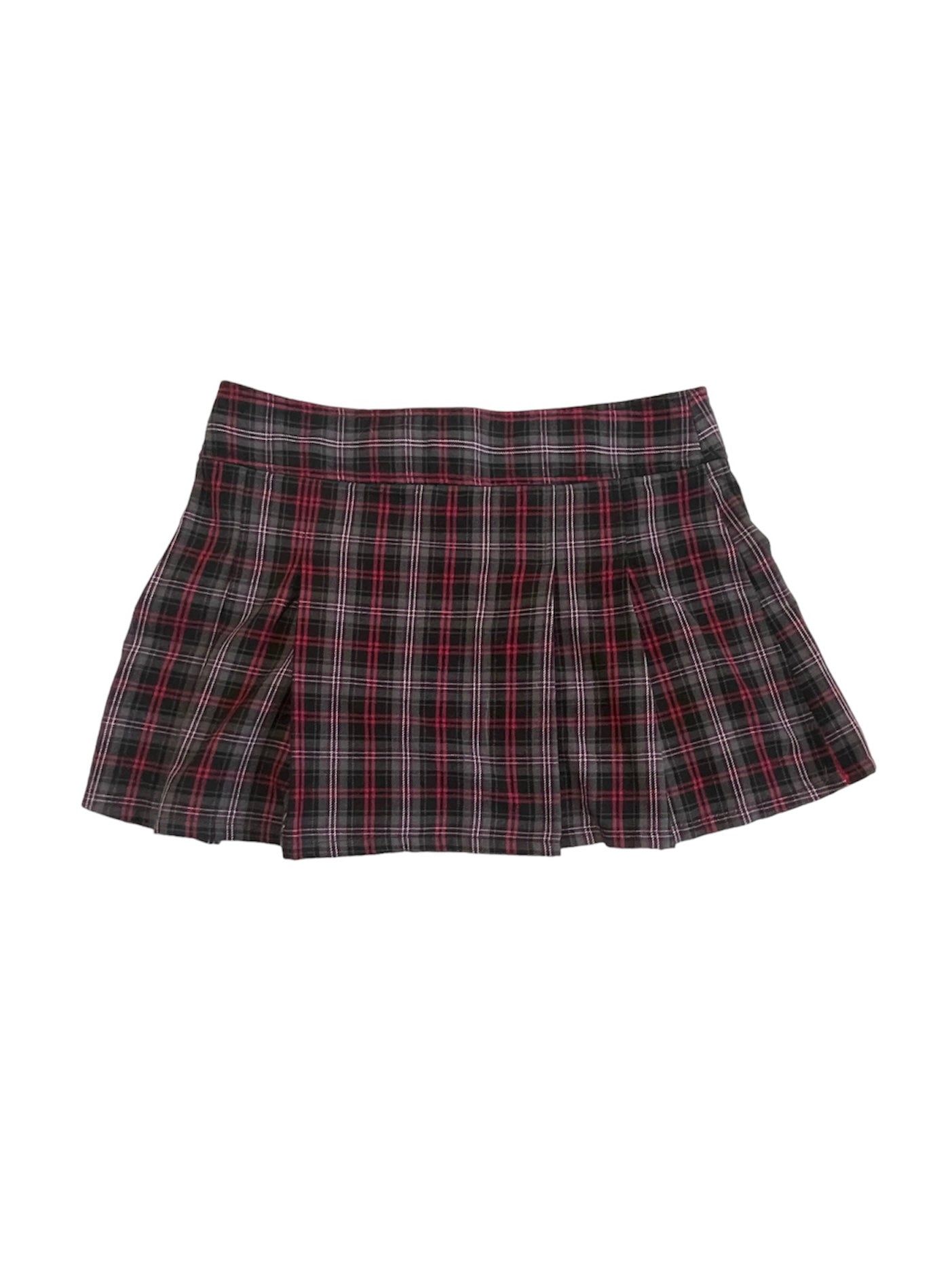Y2K PLAID PLEATED MINI SKIRT