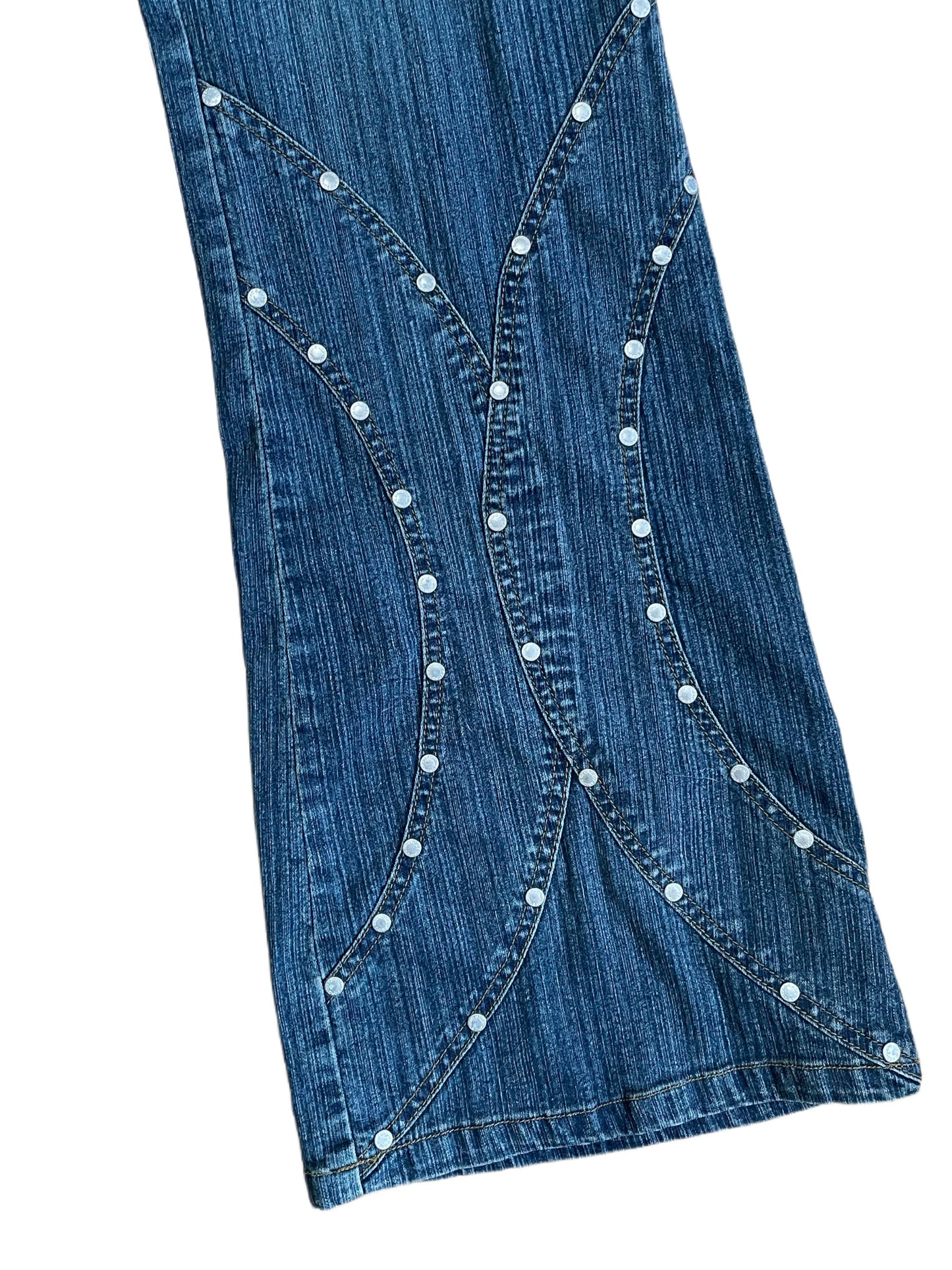 STUDDED LOW RISE JEANS