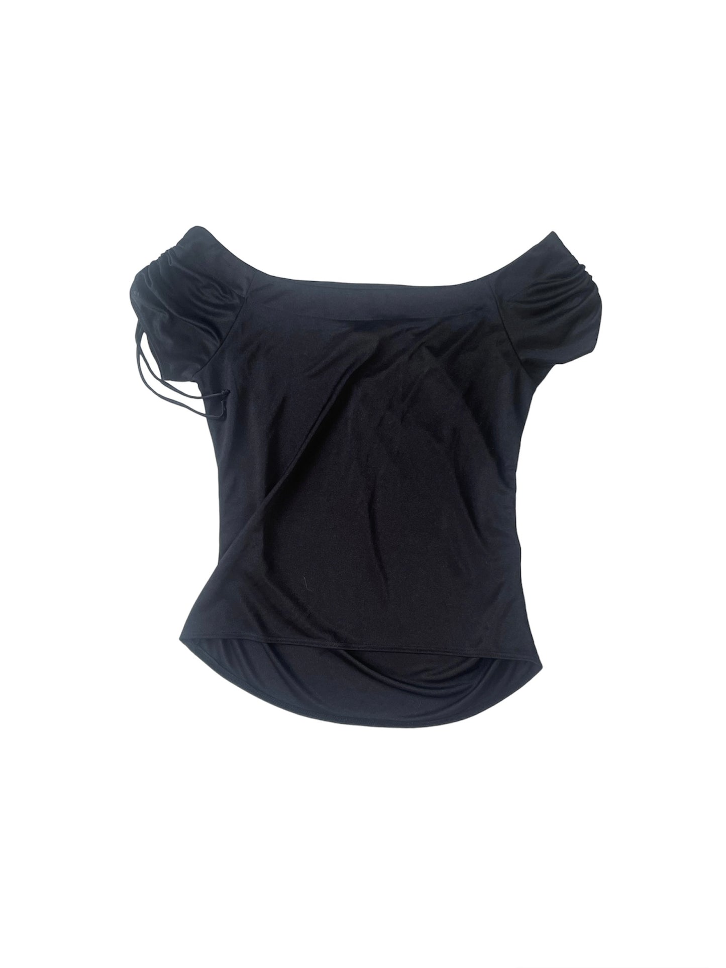 90s BLACK OFF SHOULDER TOP