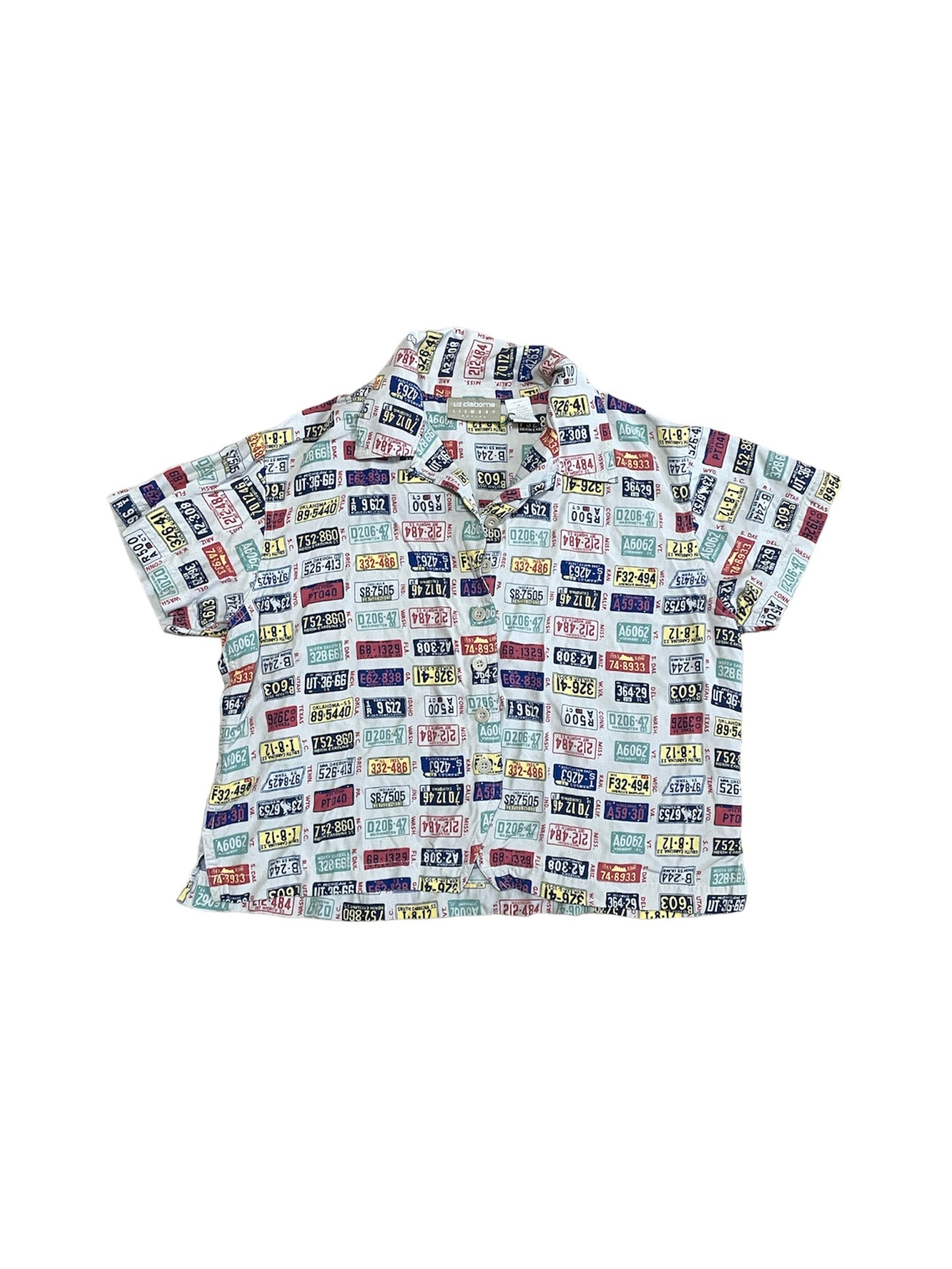 LICENSE PLATE CROPPED BUTTON UP