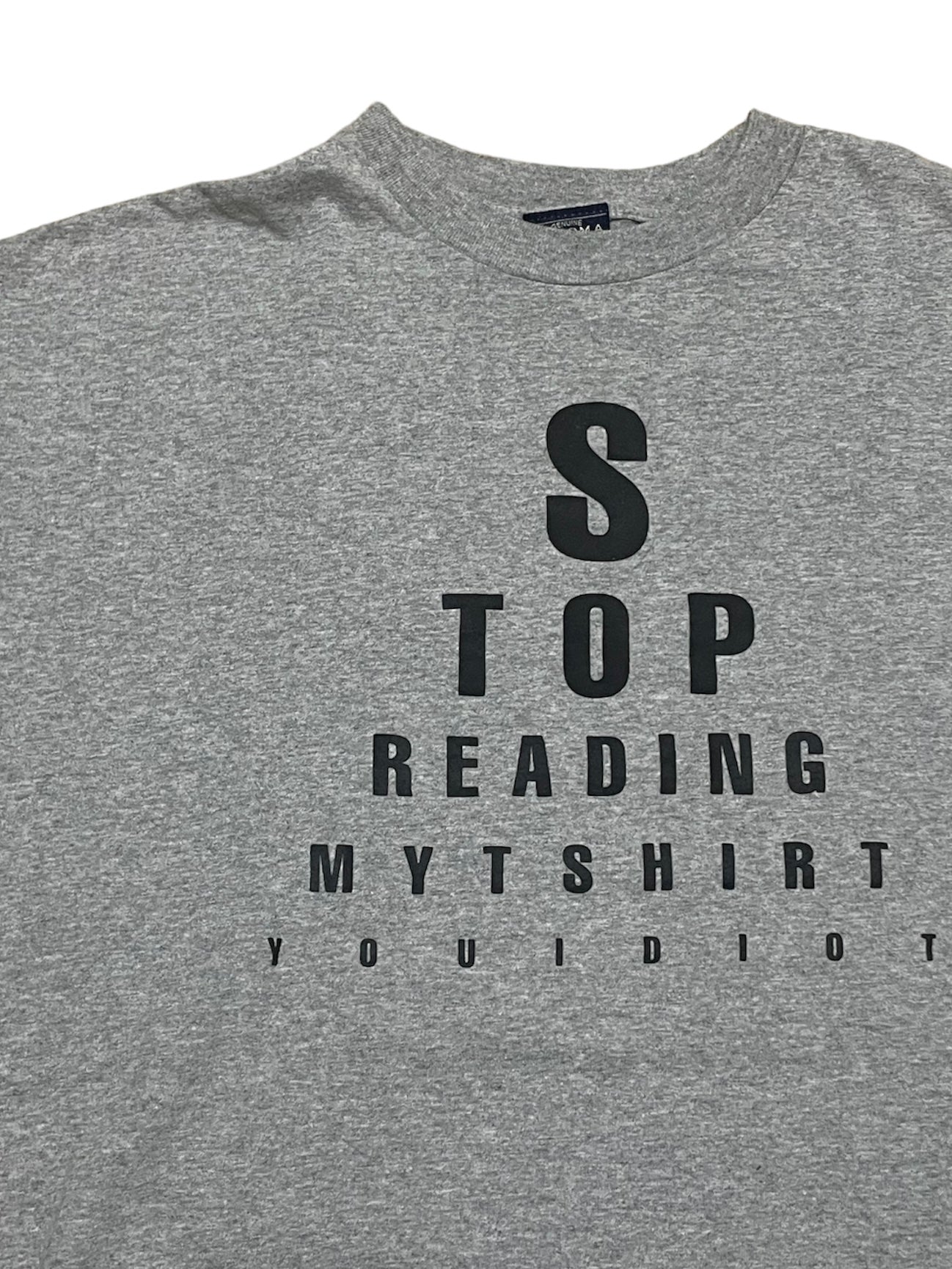 2000s FUNNY EYE CHART GRAPHIC TEE