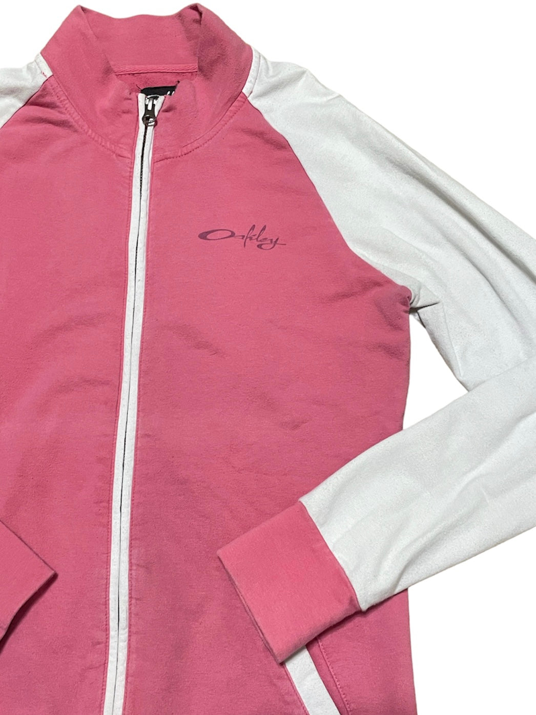 OAKLEY PINK AND WHITE TRACK JACKET