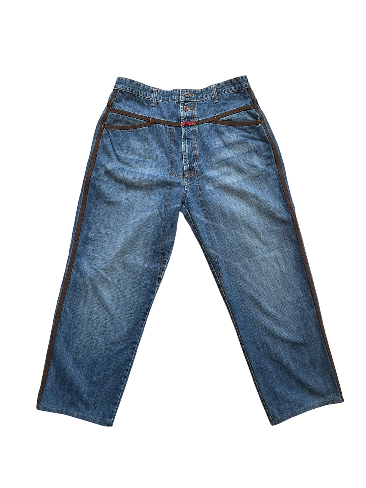 GIRBAUD WIDE LEG JEANS