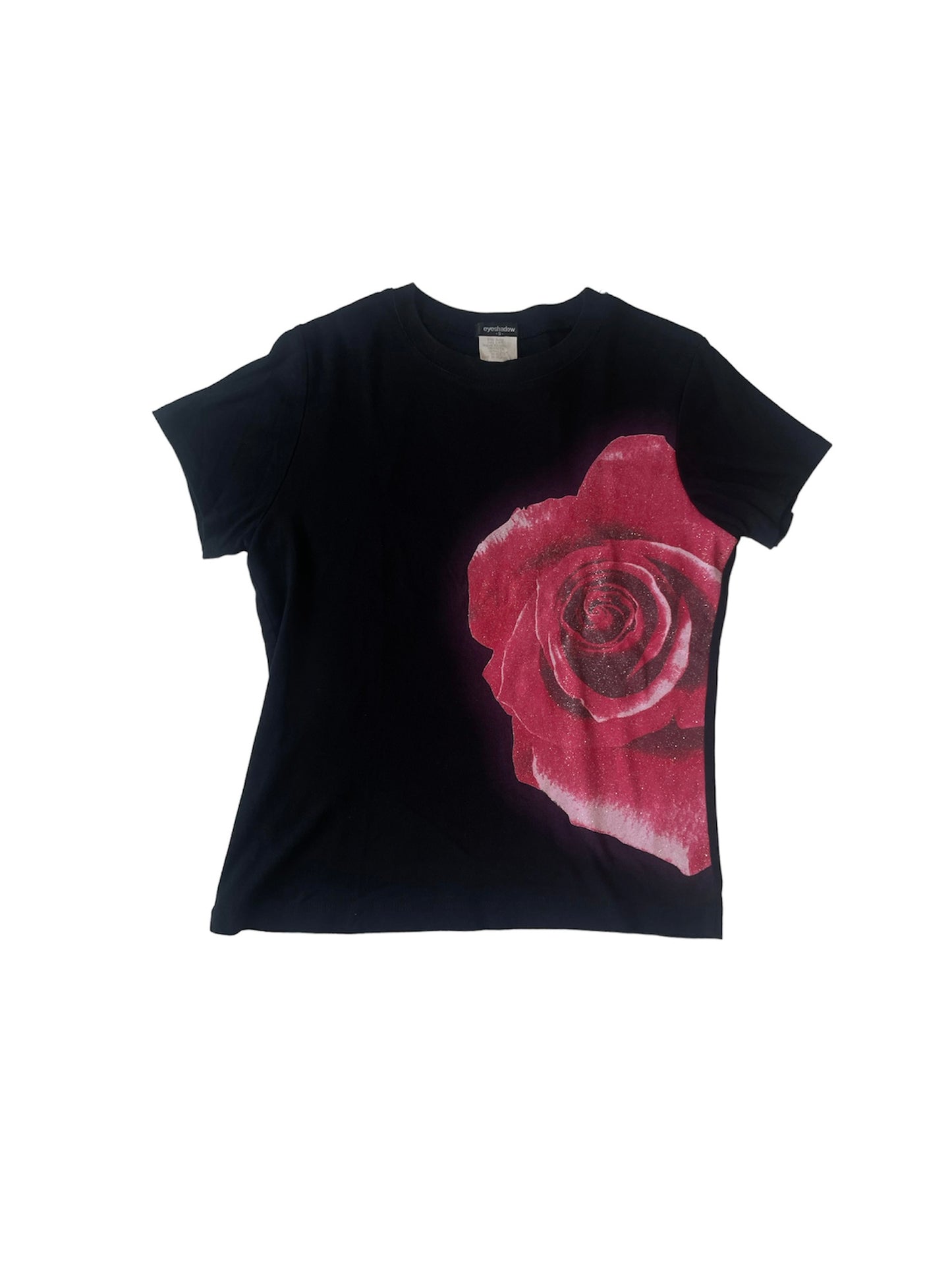 GLITTER ROSE BLACK SHIRT