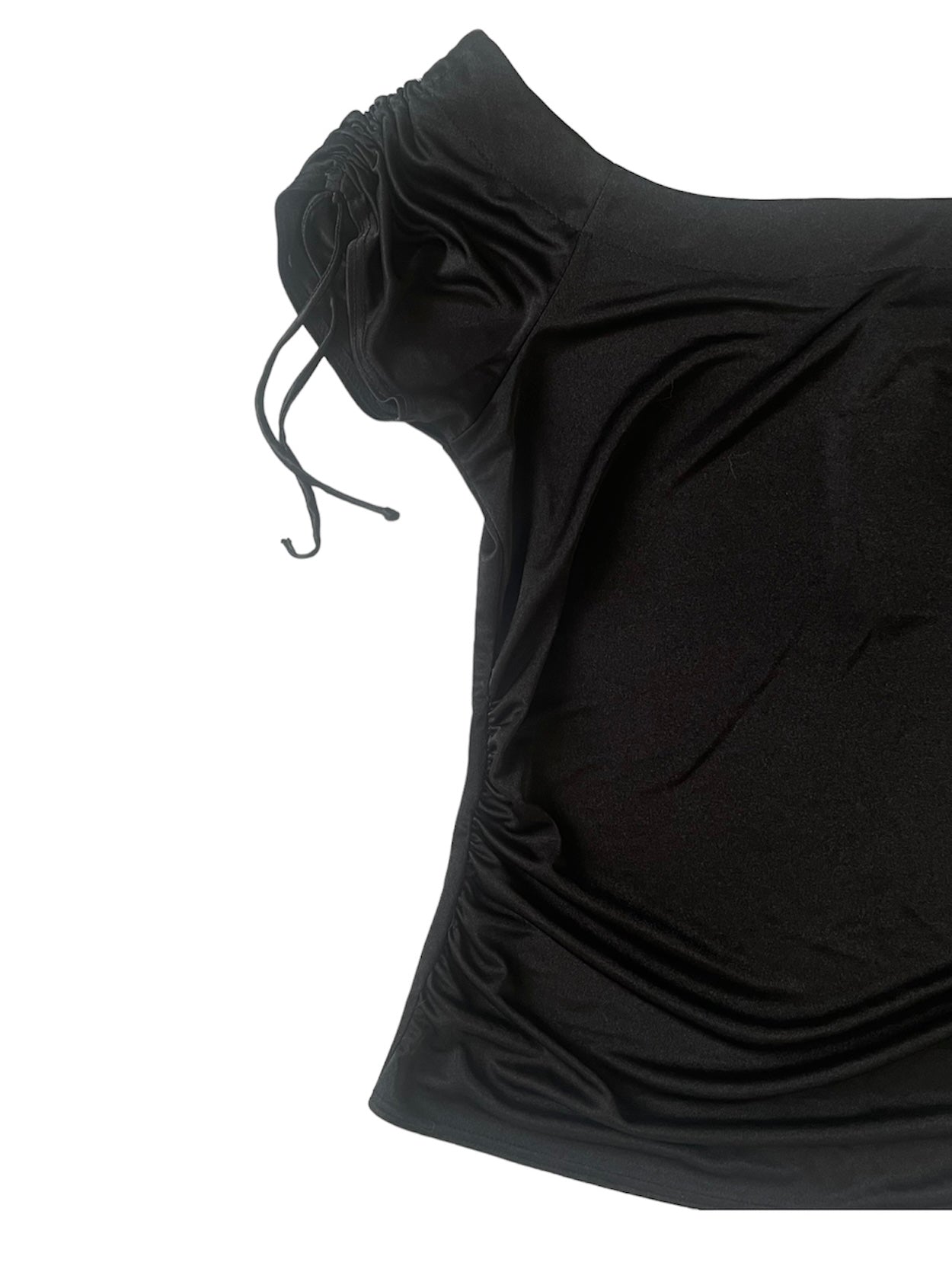 90s BLACK OFF SHOULDER TOP