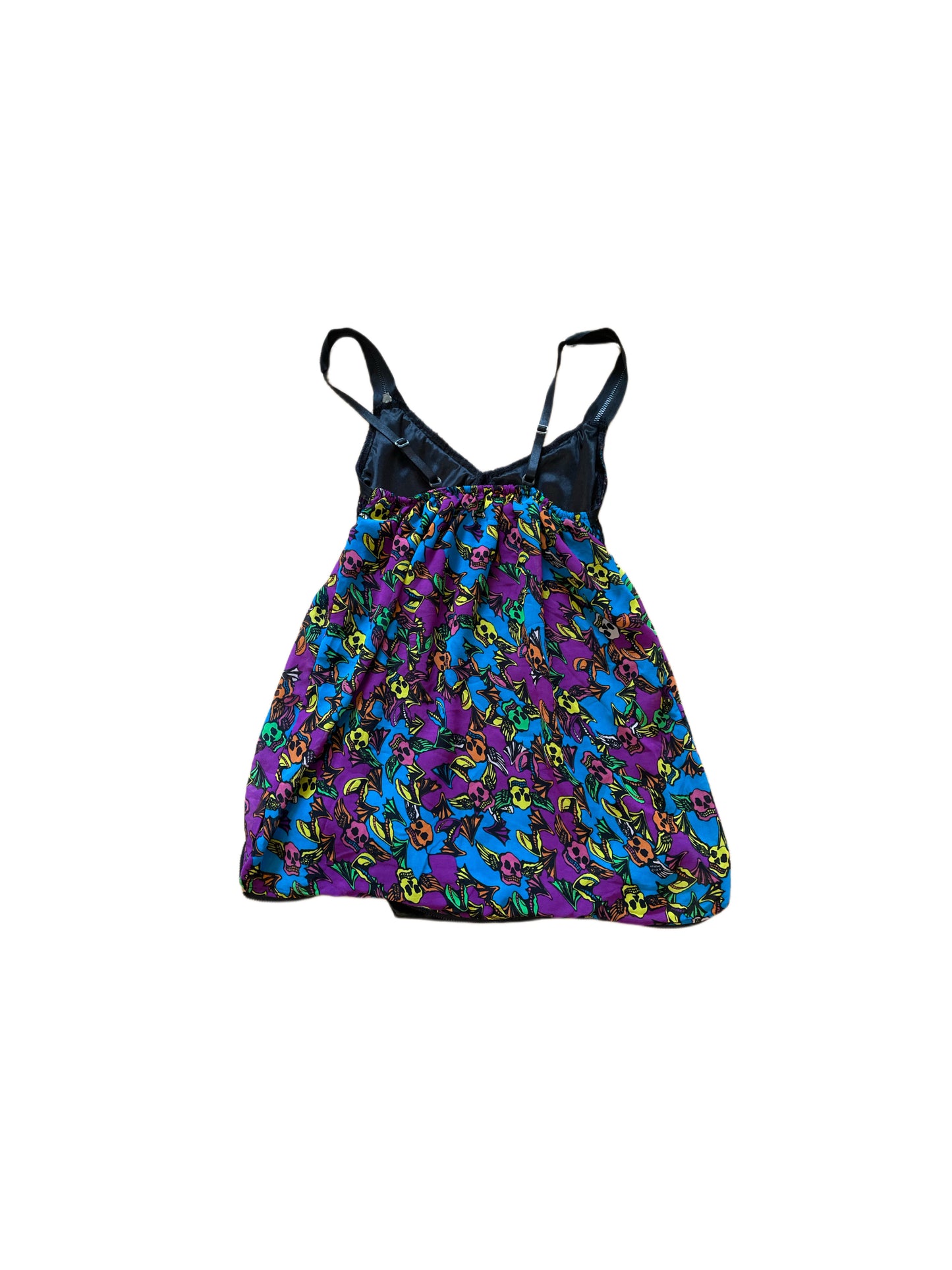 HUSTLER SKULL ZIPPER TANK TOP