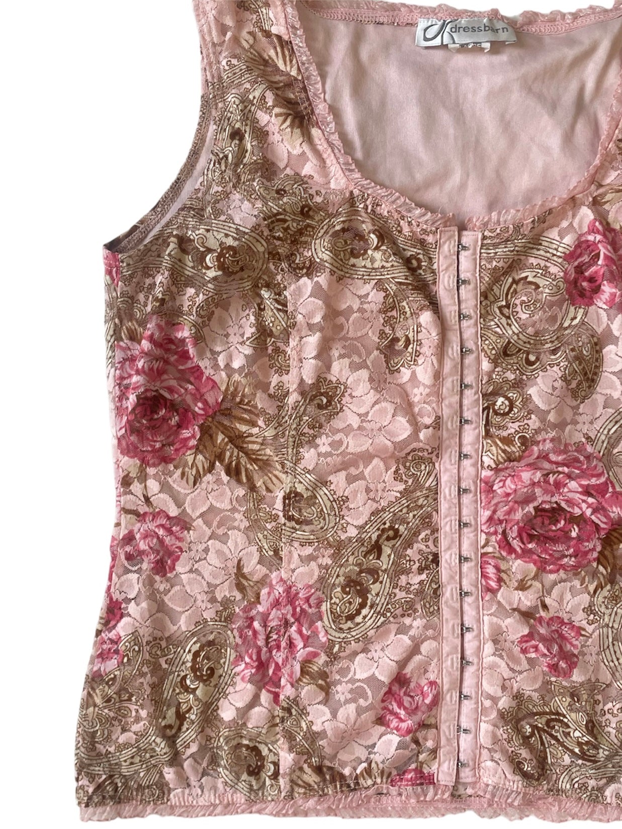 ROSE PRINT CORSET STYLE TOP