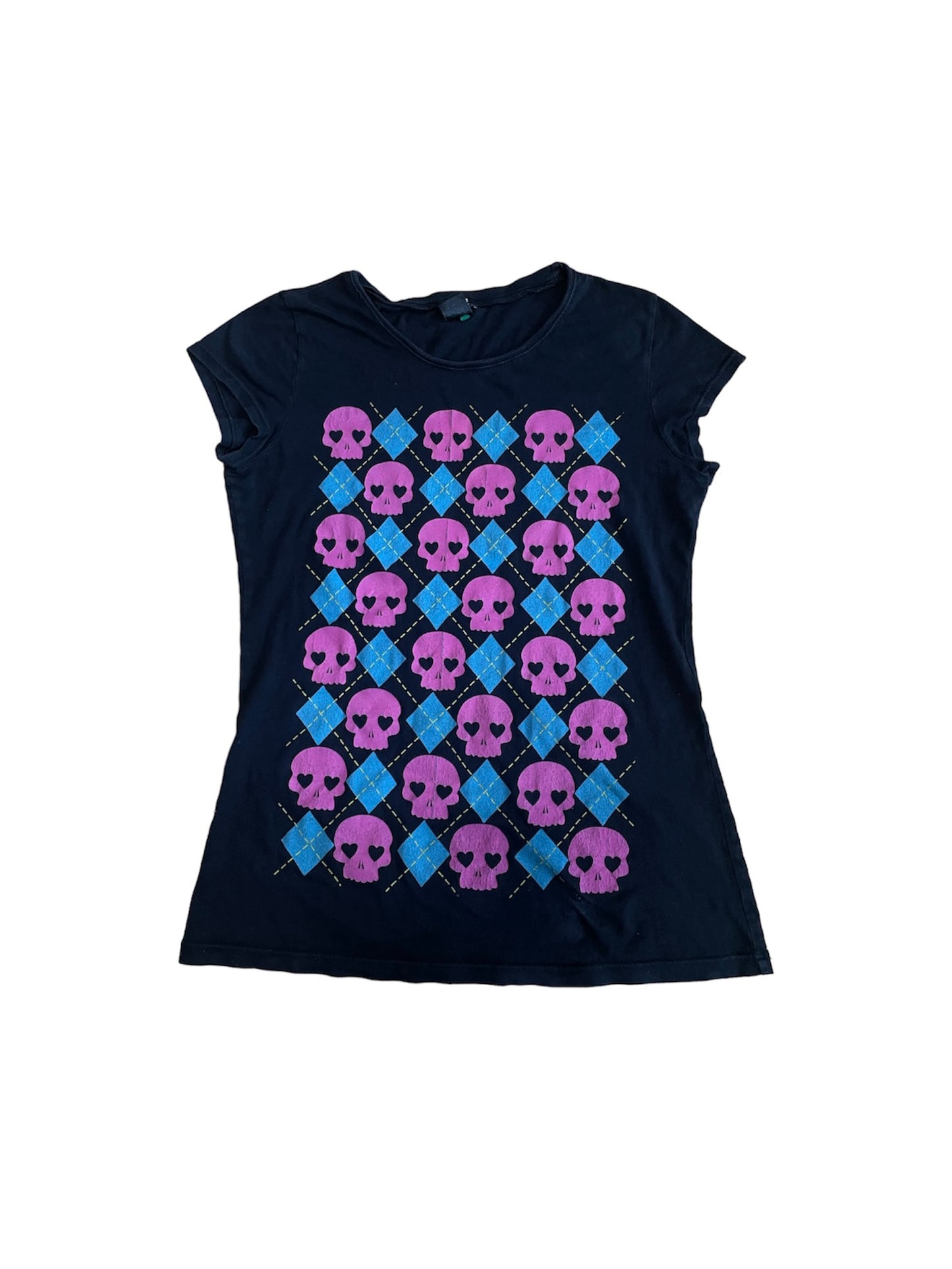 ARGYLE SKULL BABY TEE
